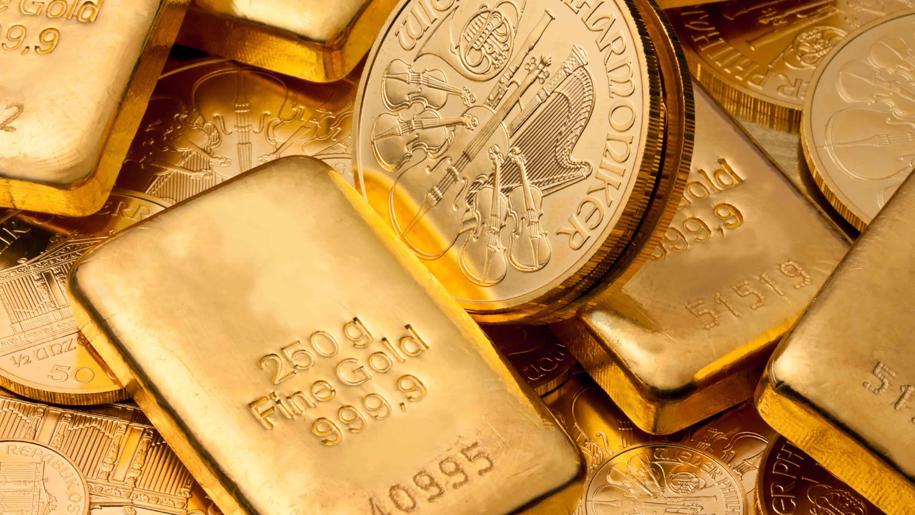 3840x2160 Gold Coins Wallpaper
