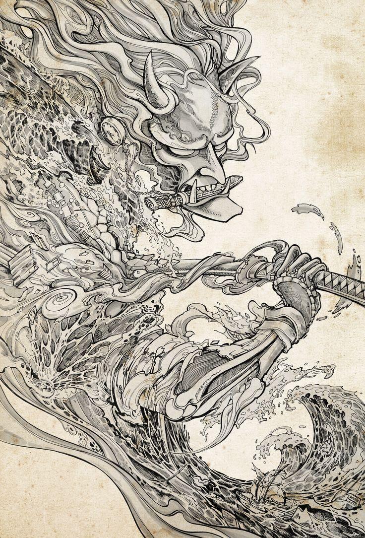 736x1084 Download Yakuza Tattoo Design Wallpaper