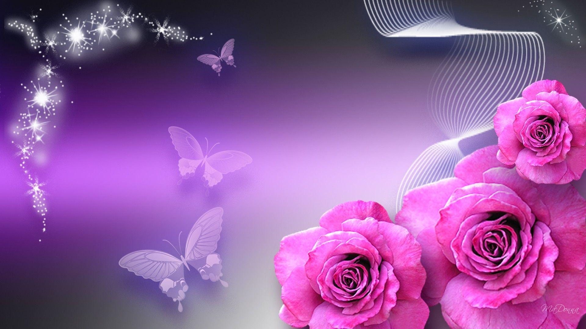 1920x1080 Pink Butterfly Wallpaper