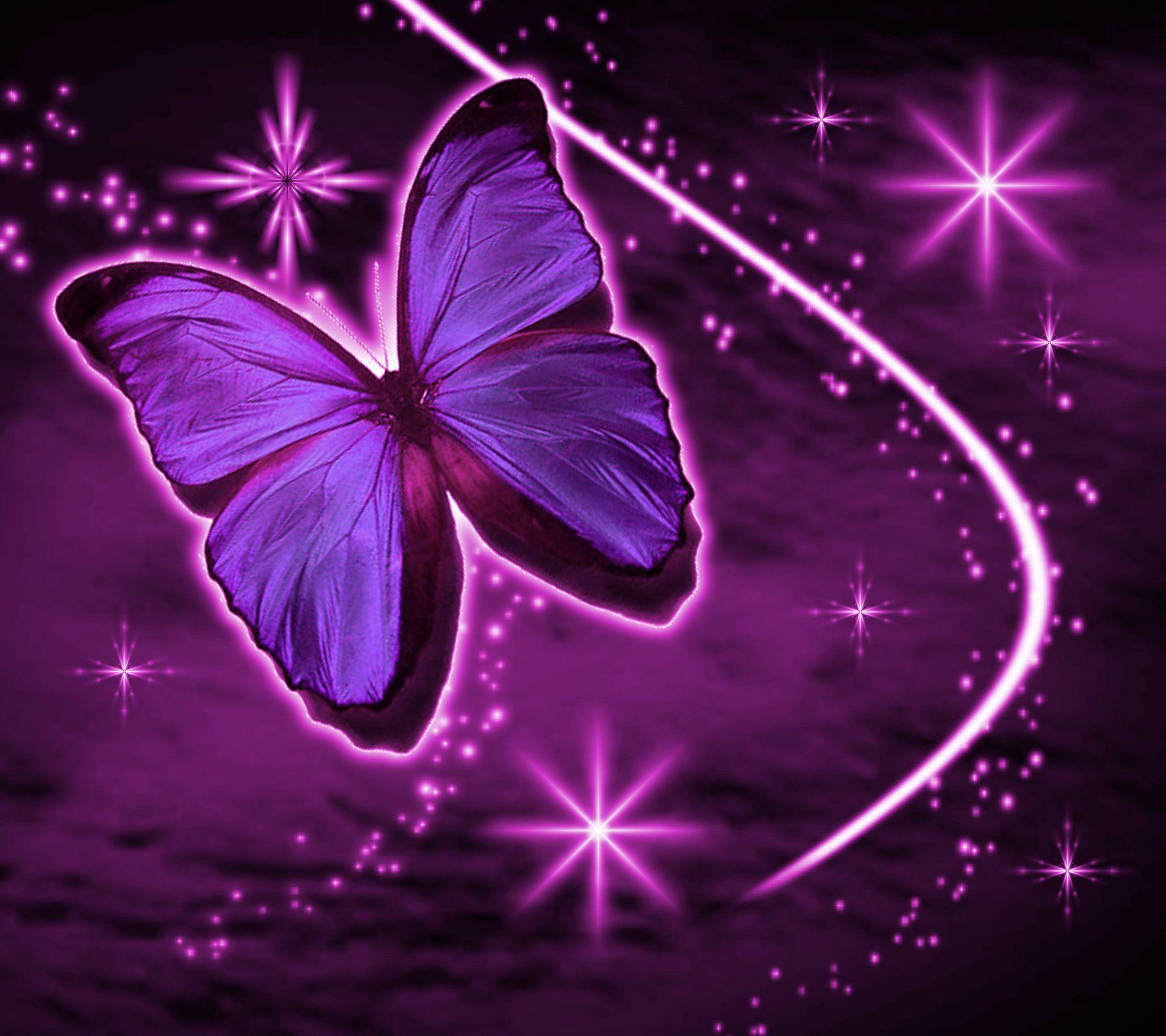 1800x1600 habrumalas: Pink And Purple Background With Butterflies Image