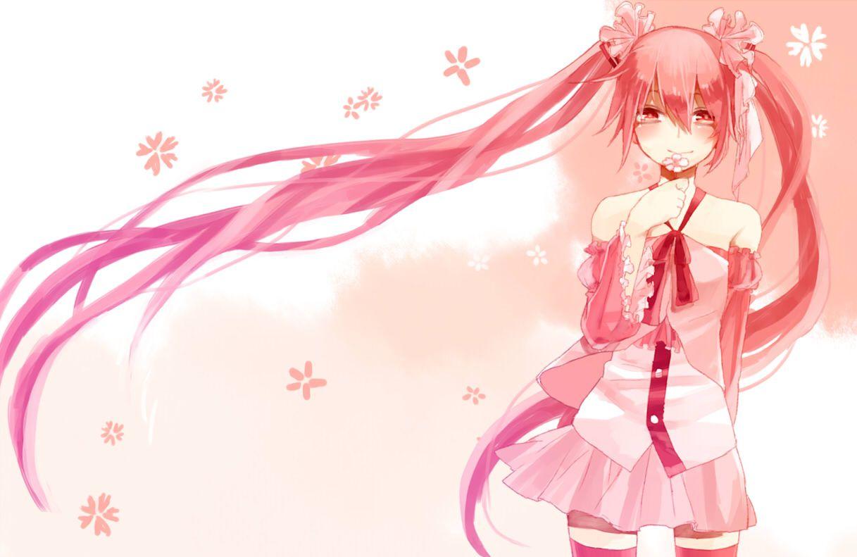 1217x791 amarisu hatsune miku long hair polychromatic sakura miku twintails vocaloid. konachan.com.com Anime Wallpaper