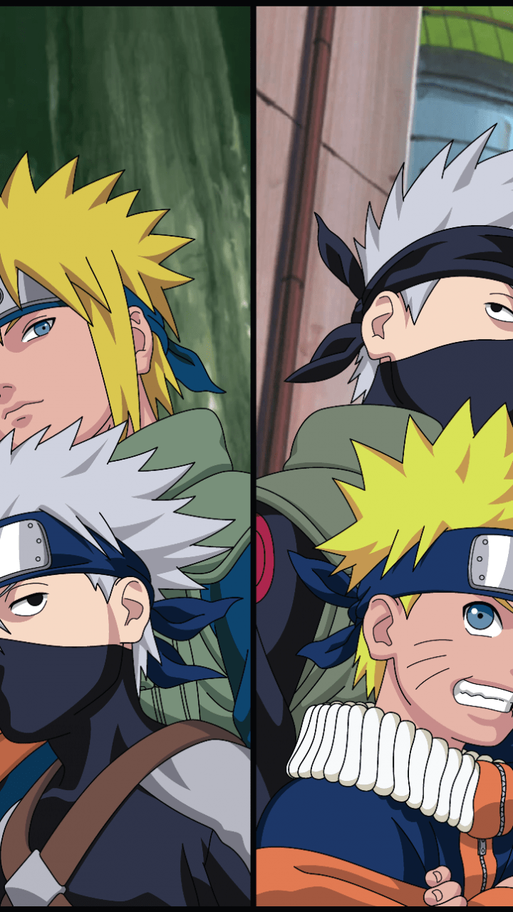 720x1280 Download 720x1280 Naruto, Hatake Kakashi, Namikaze Minato, Uchiha Sasuke, Nohara Rin Wallpaper for Galaxy S Galaxy Note II, Galaxy Nexus, Alcatel One Touch Idol Ultra