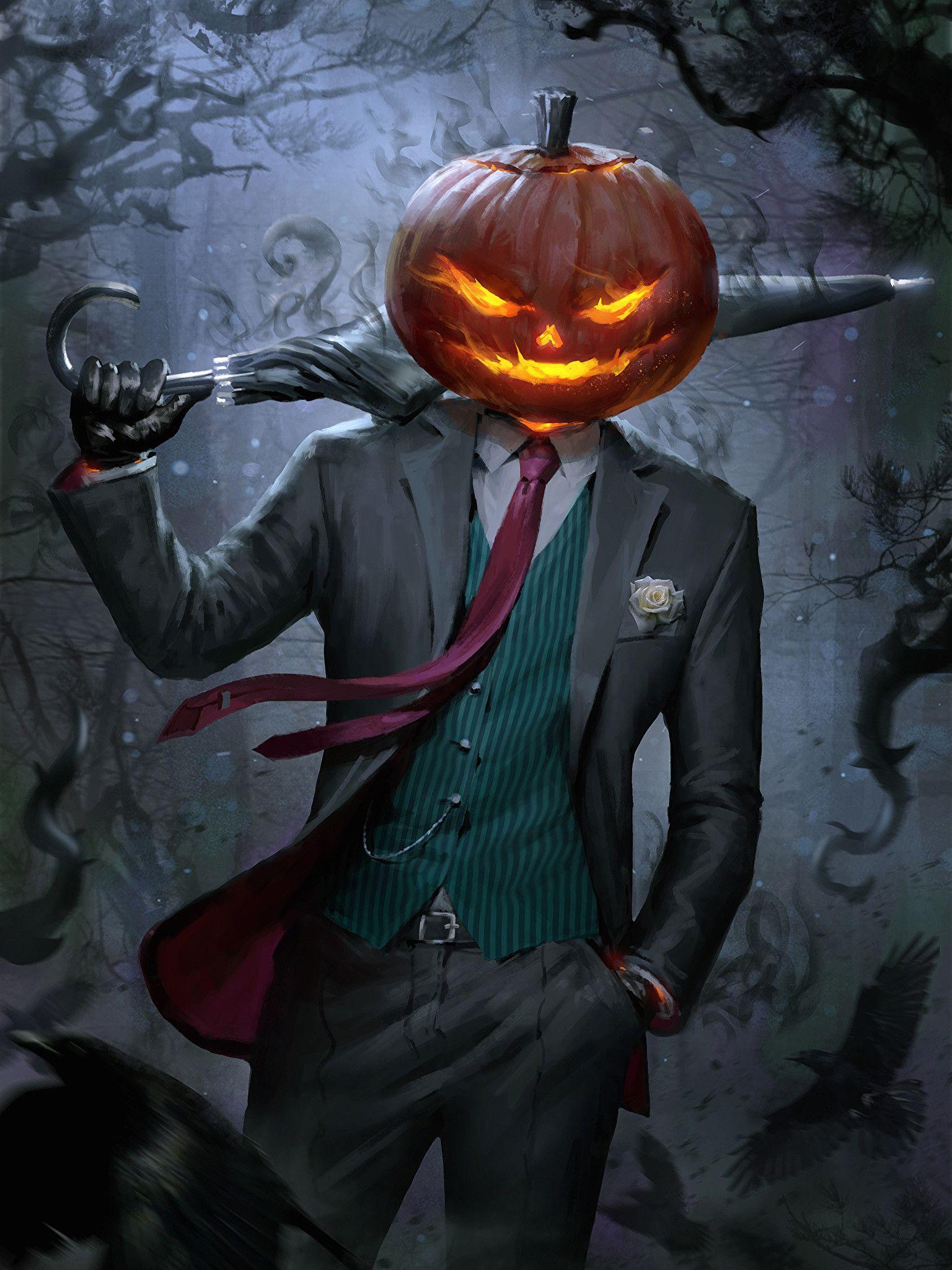1536x2048 Wallpaper Monsters Jack O O Lantern In Suit HD Wallpaper
