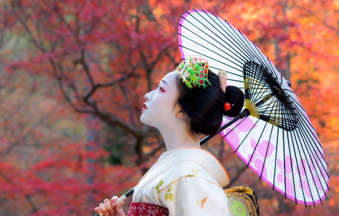 1332x850 Geisha Wallpaper HD