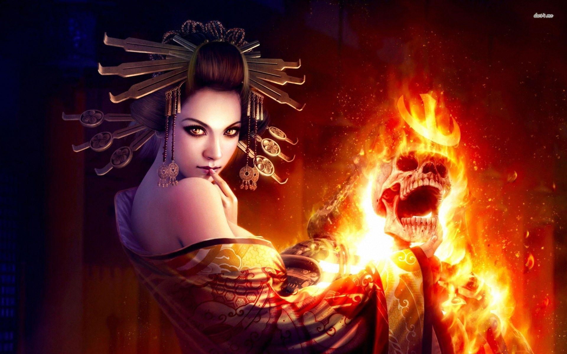 1920x1200 geisha fantasy walpaper