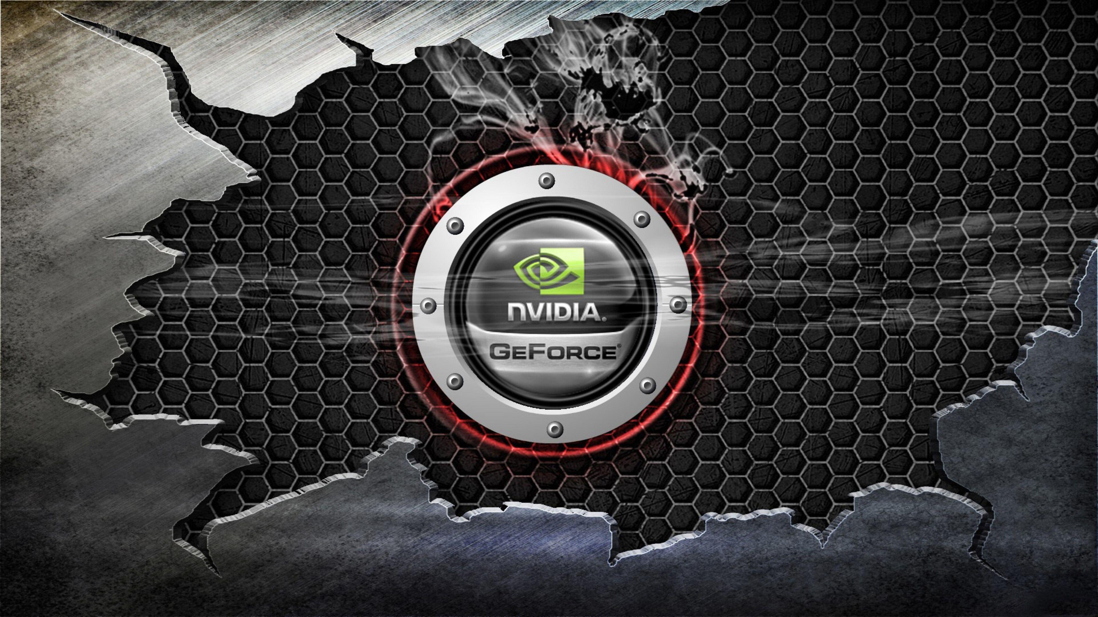 3840x2160 nVidia GeForce logo