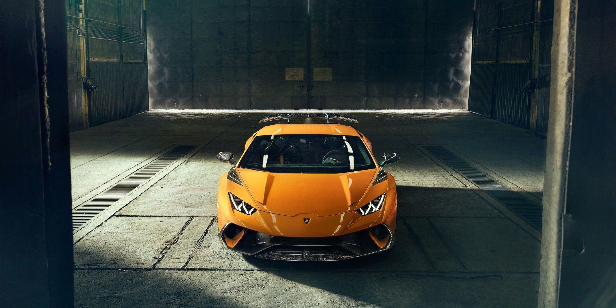 2160x1080 Download 2160x1080 Lamborghini Huracan, Orange, Supercars Wallpaper