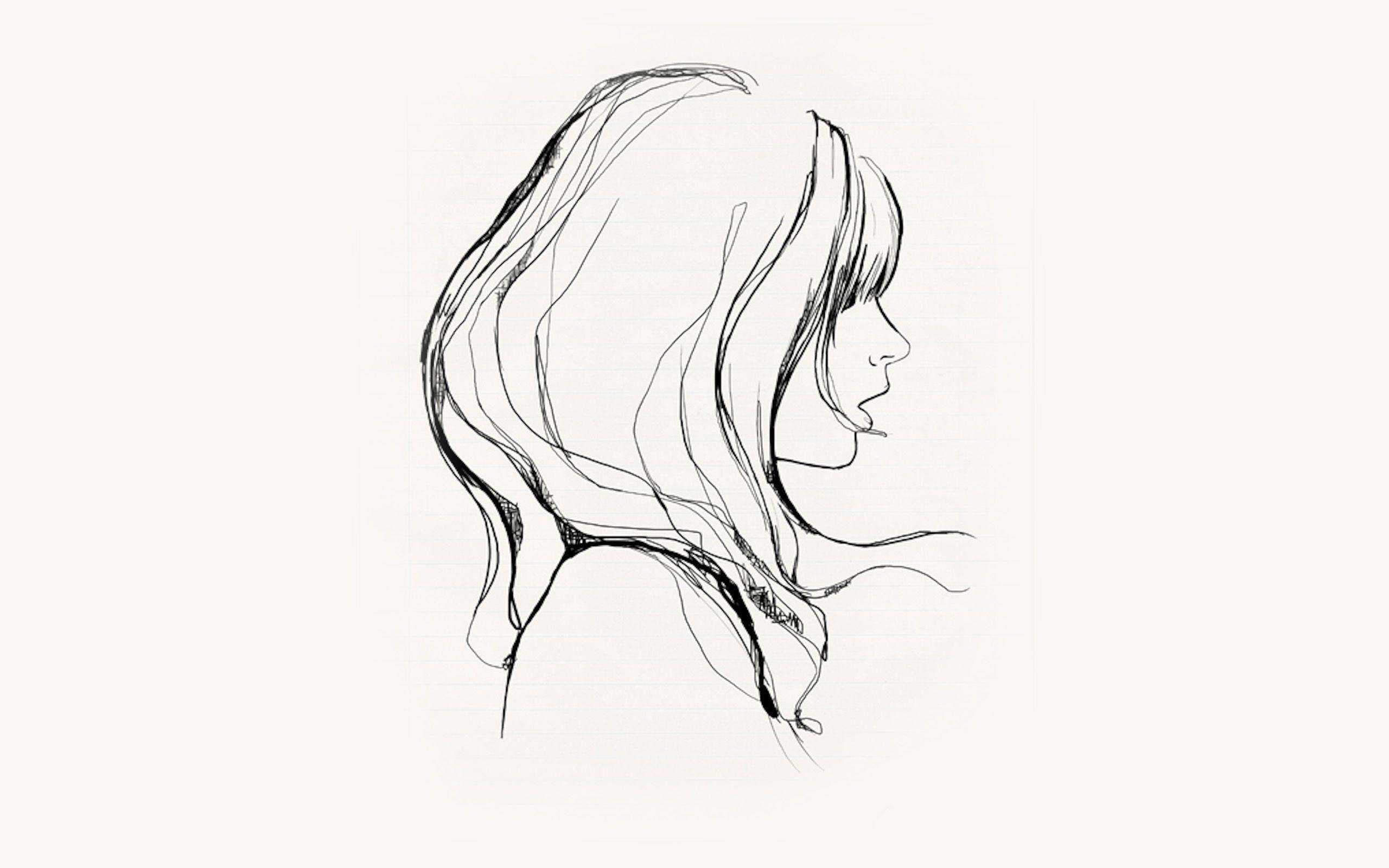 2560x1600 wallpaper for desktop, laptop. drawing simple minimal girl illustration art