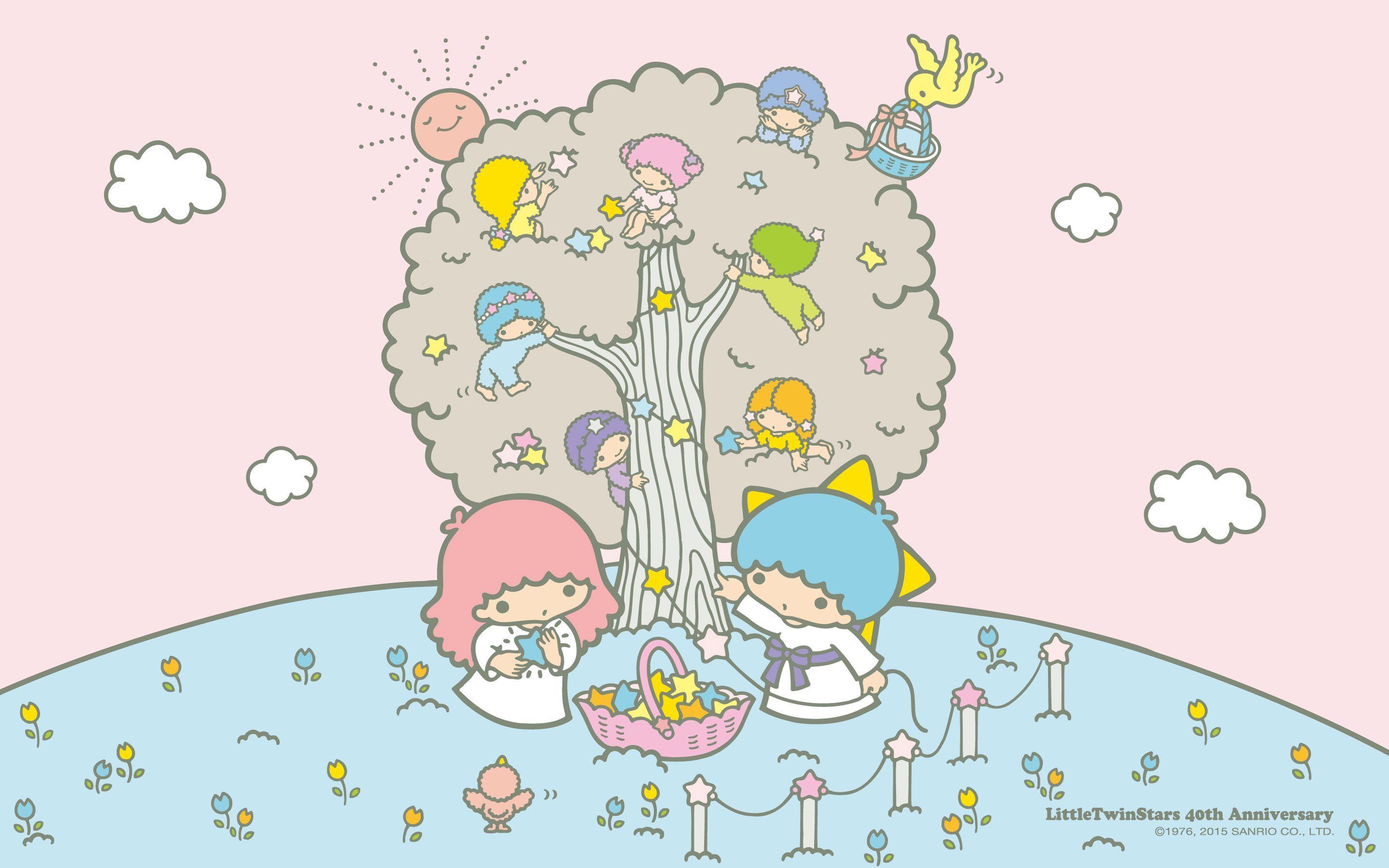 2880x1800 Android iPhone PC】Little Twin Stars Wallpaper 201503 三月桌布 日本官方四十周年系列. Kawaii wallpaper, Little twin stars, Cute wallpaper