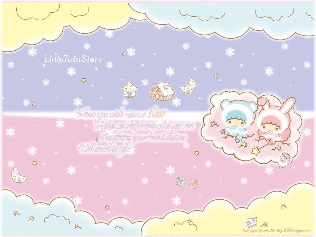 1024x768 Wallpaper Little Twin Stars Kawaii Shuushuu Sanrio With Postado. Desktop Background
