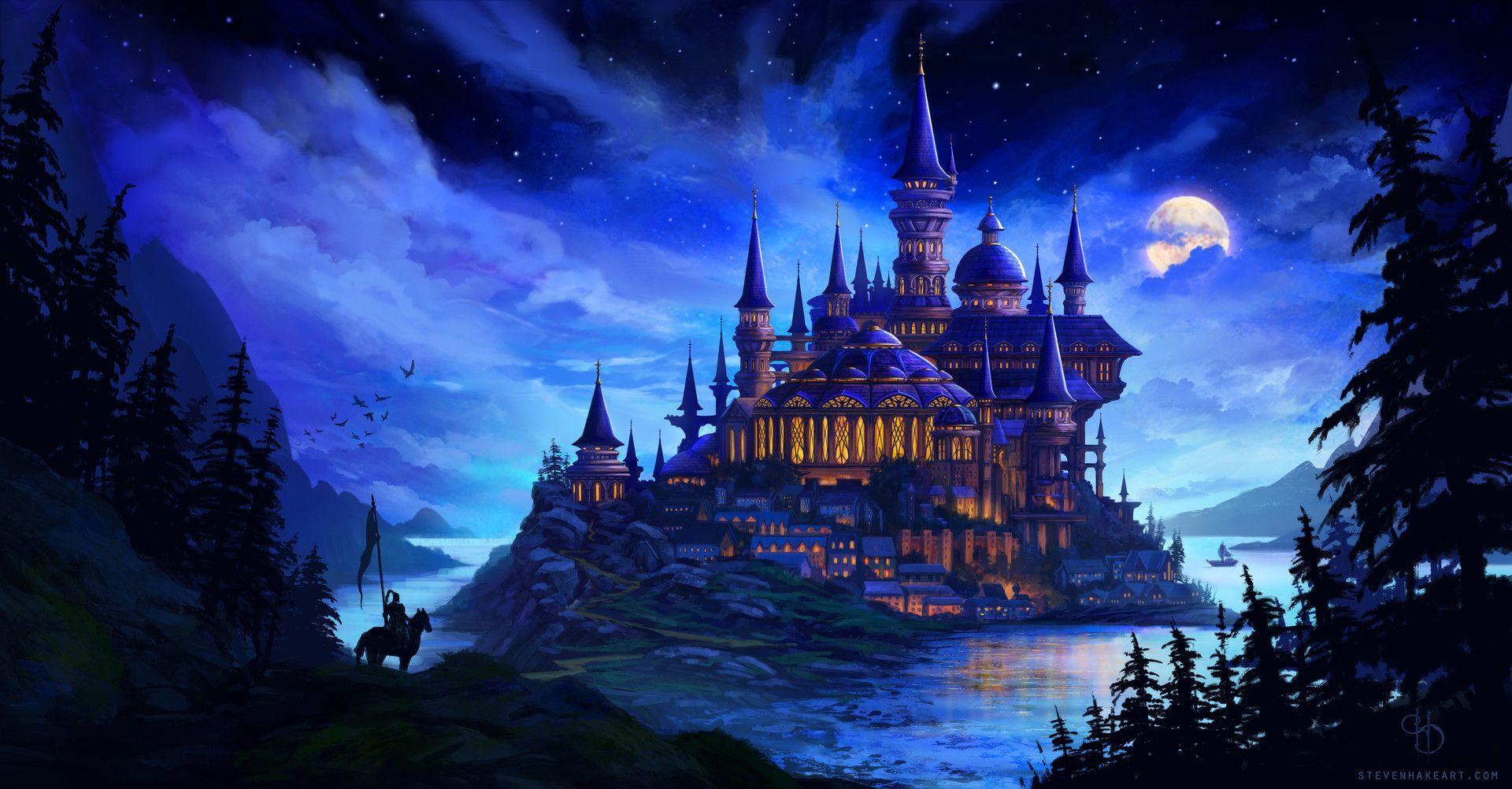 mystical castle background