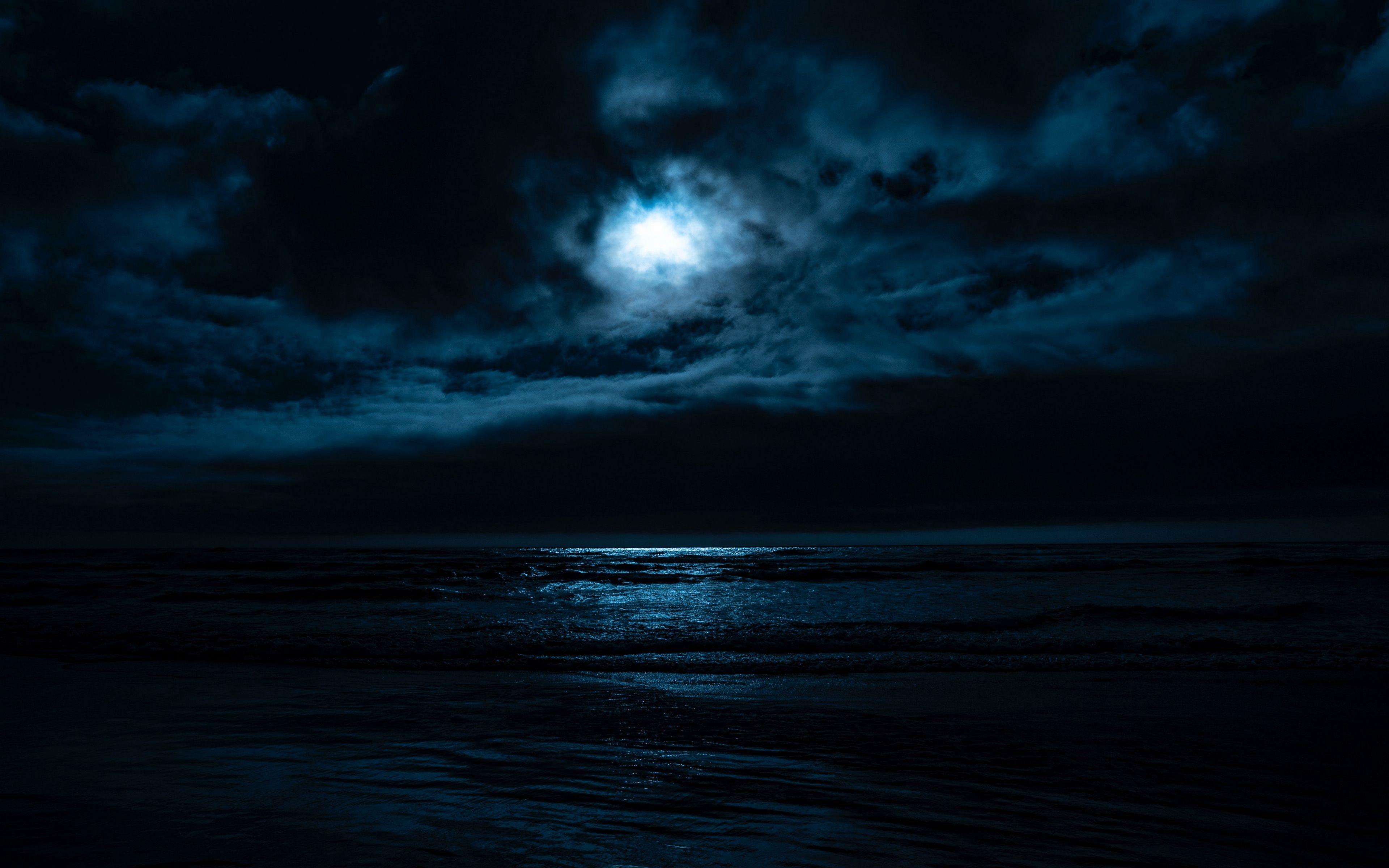 Moon Night Ocean Wallpapers Top Free Moon Night Ocean Backgrounds