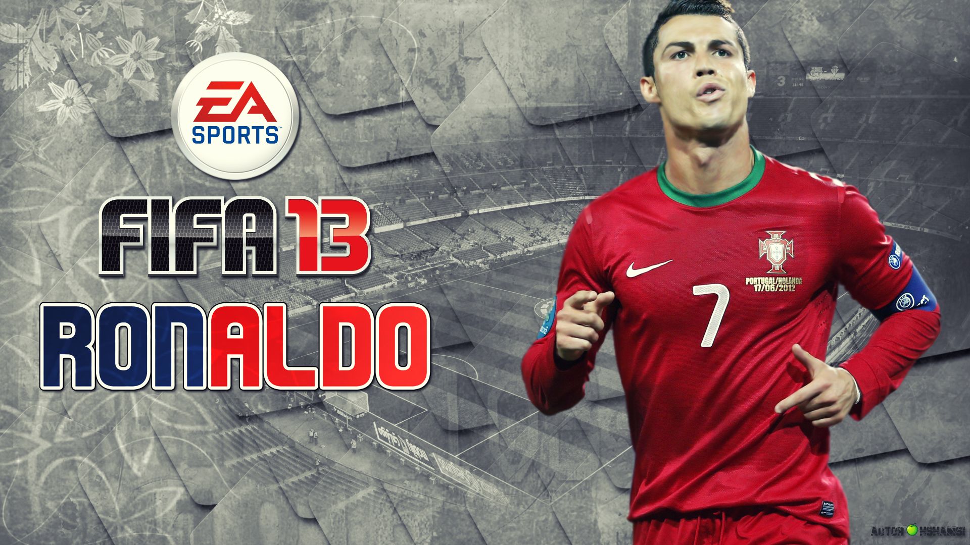 1920x1080 Wallpaper the game, Portugal, Cristiano Ronaldo, FIFA 13 for mobile and desktop, section игры, resolution 1920x1080