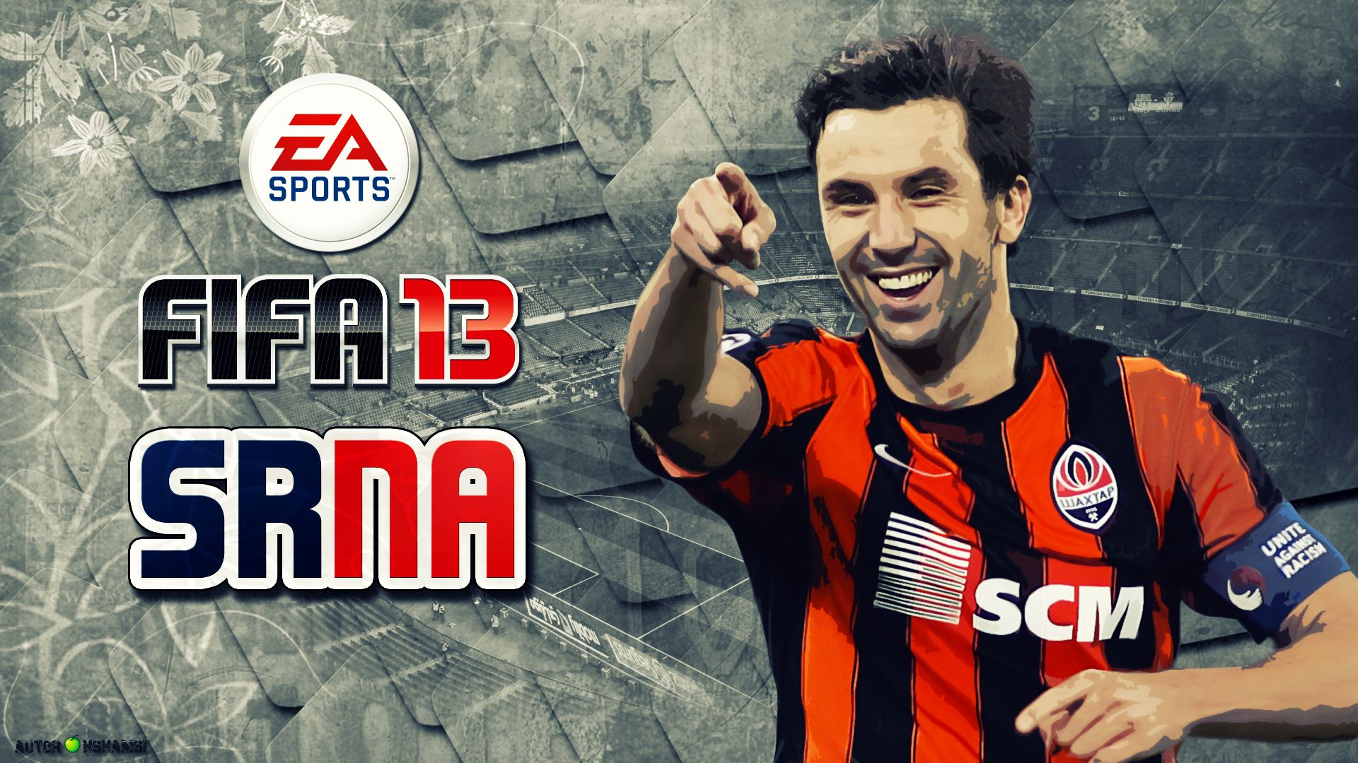 1920x1080 Wallpaper football, Darijo Srna, Miner, Darijo Srna, Shahtar, FIFA 13 for mobile and desktop, section игры, resolution 1920x1080