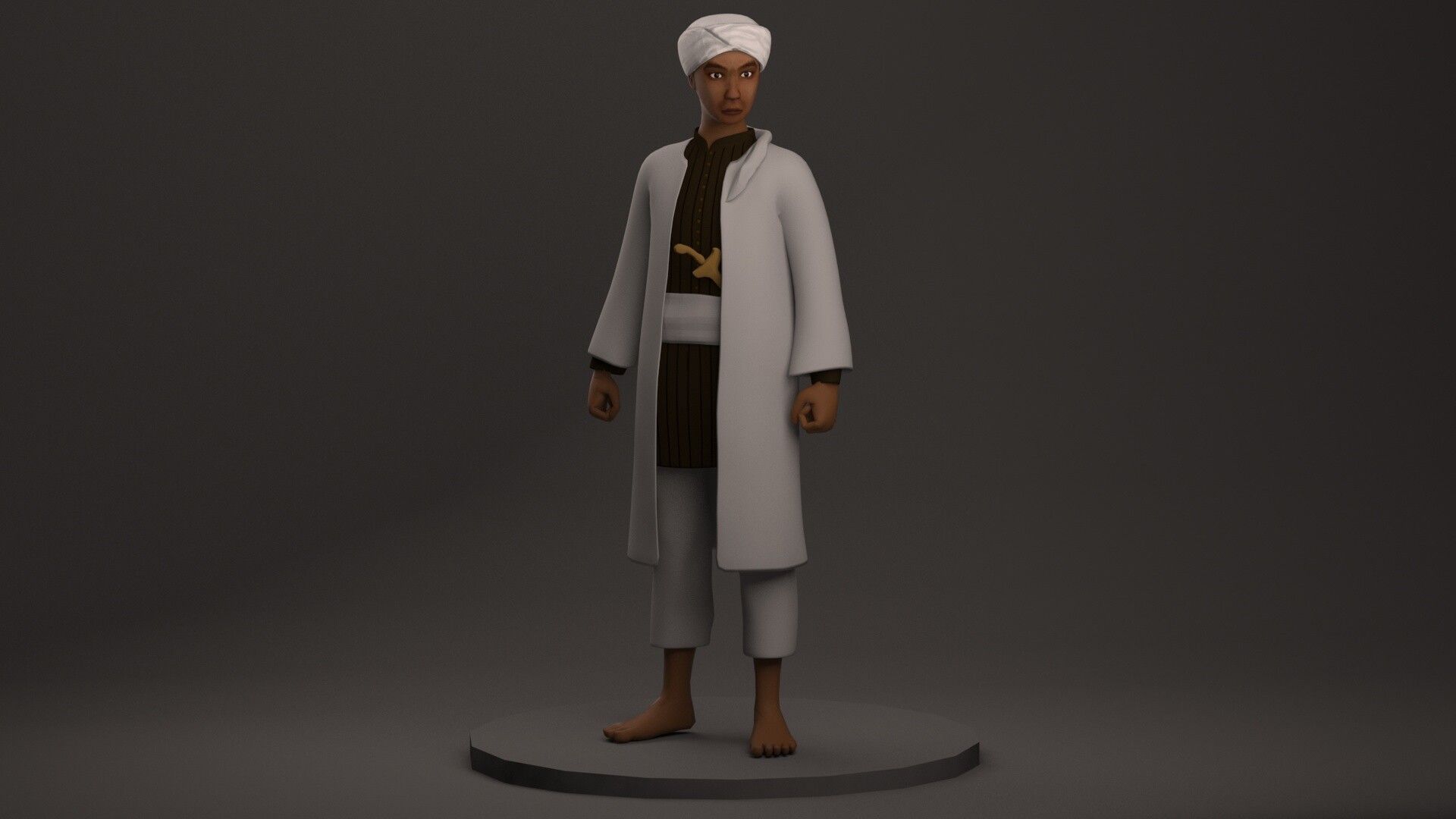 1920x1080 Prince Diponegoro 3D model