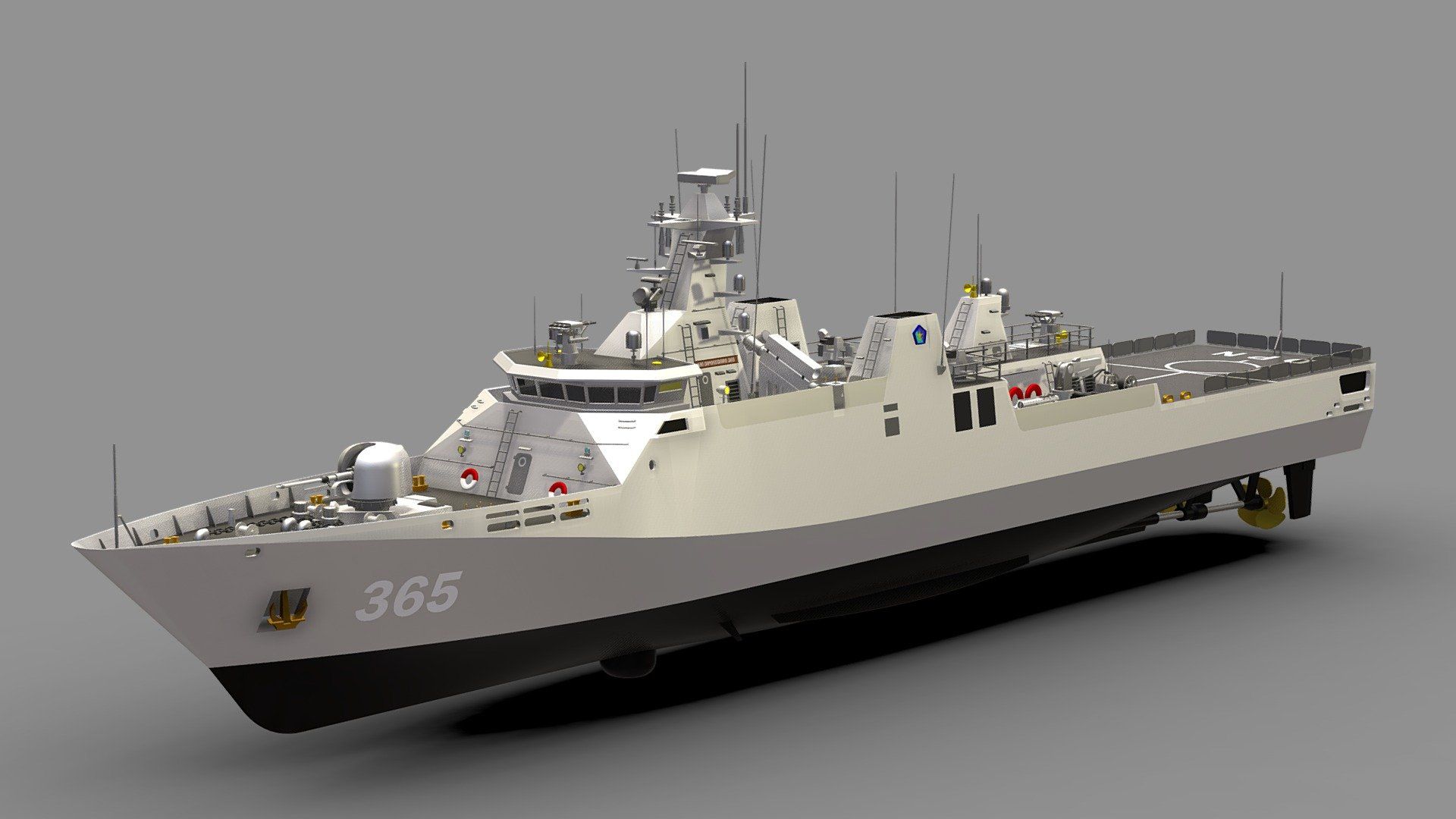 1920x1080 KRI Diponegoro 365 model by NA3Dmodel [2ef9195]