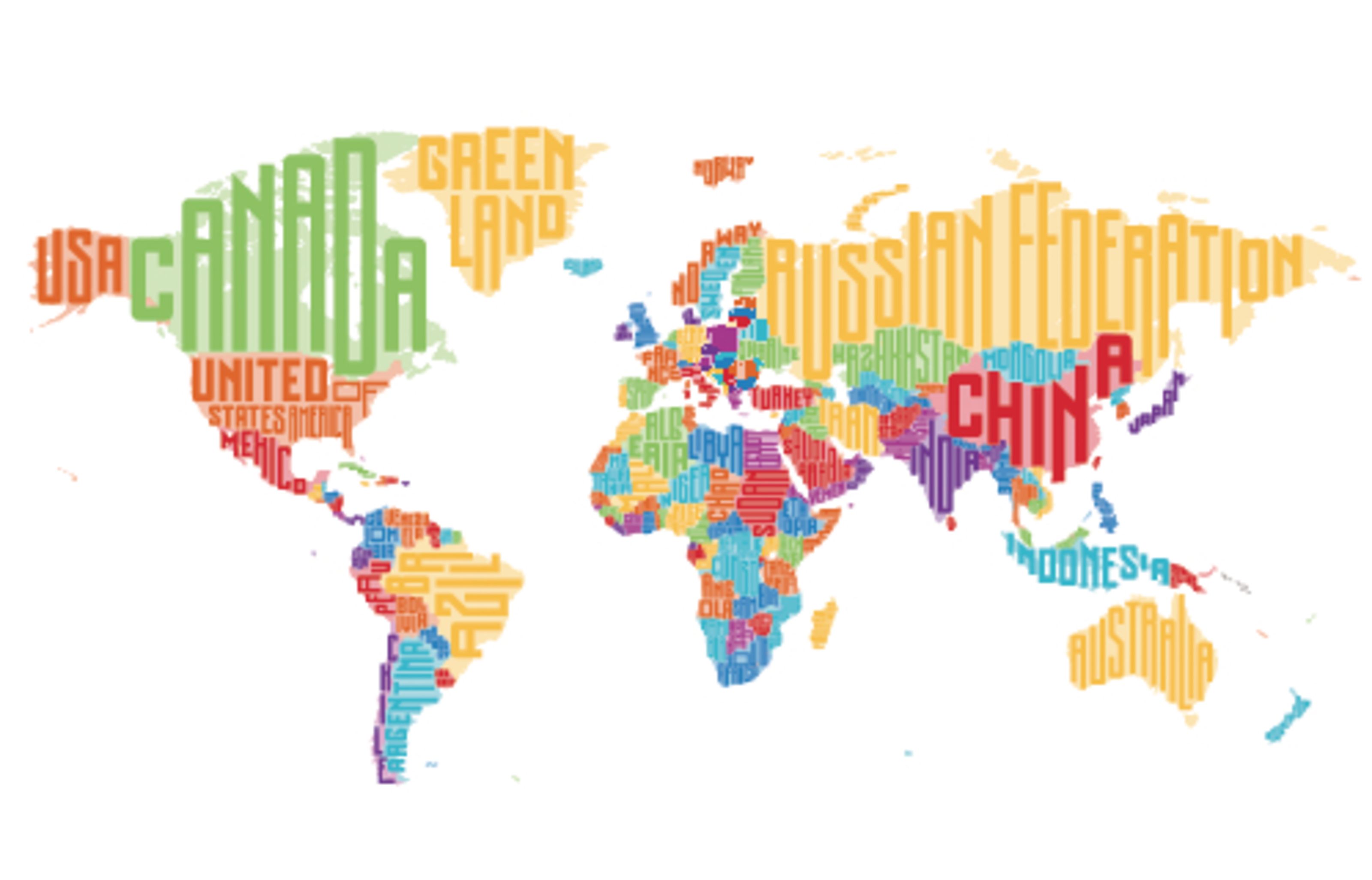 3200x2052 Colorful World Map World Could Wall Mural Your Way