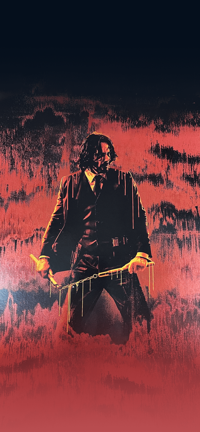 640x1385 Remove the text from the SDCC John Wick 4 poster and converted it into a mobile wallpaper