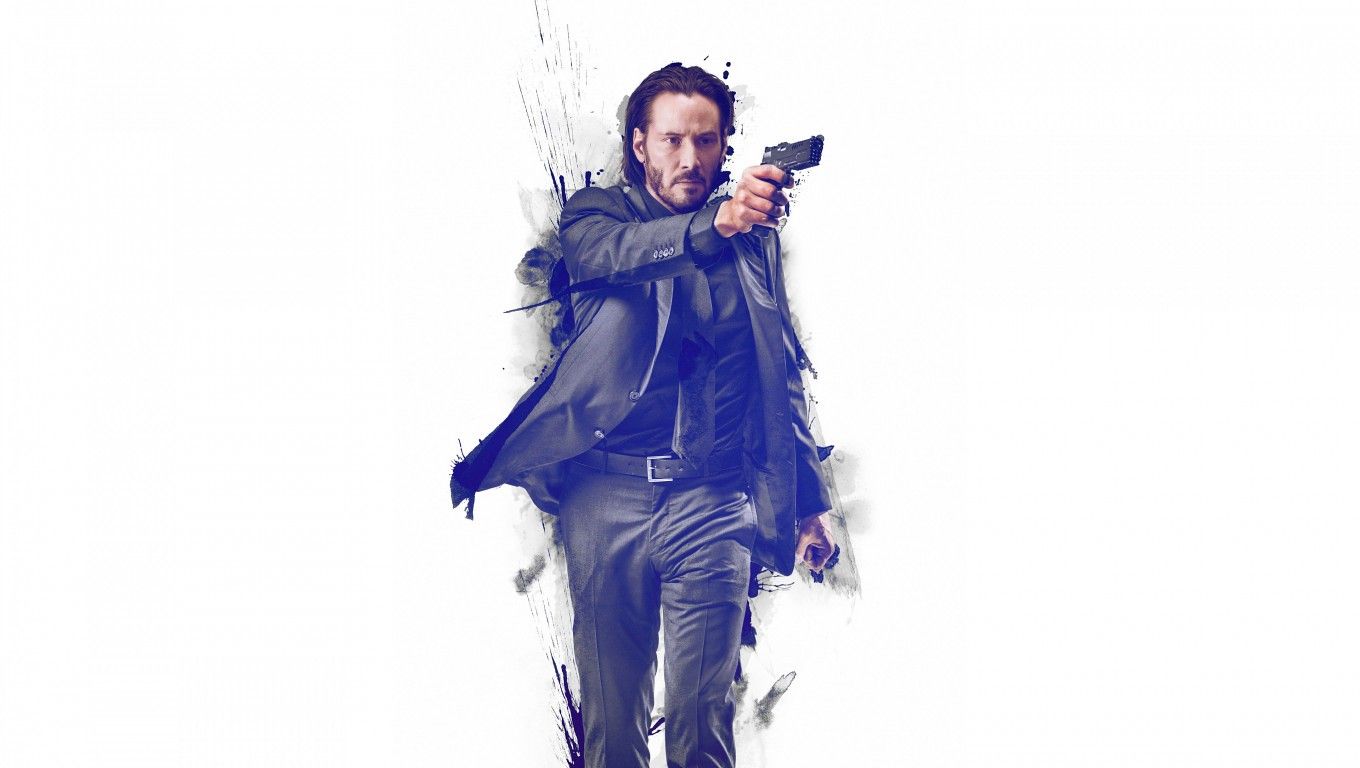 1360x768 John Wick 2014 Latest Movie Poster HD Wallpaper