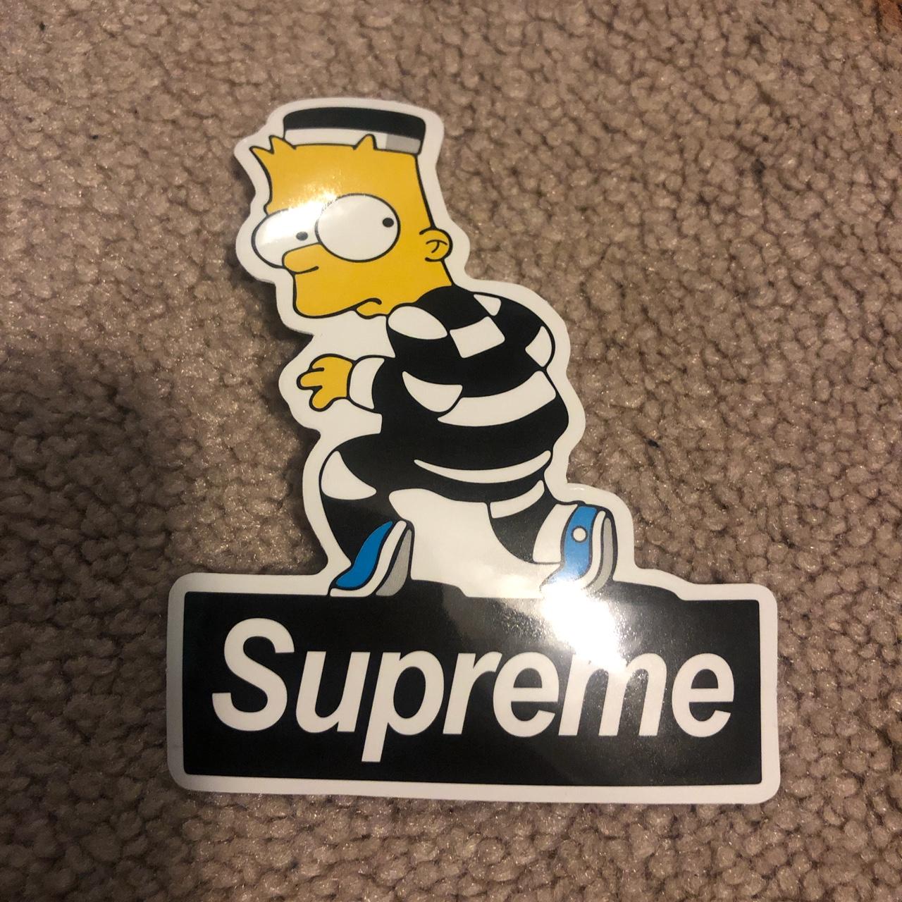 1280x1280 simpson's supreme sticker