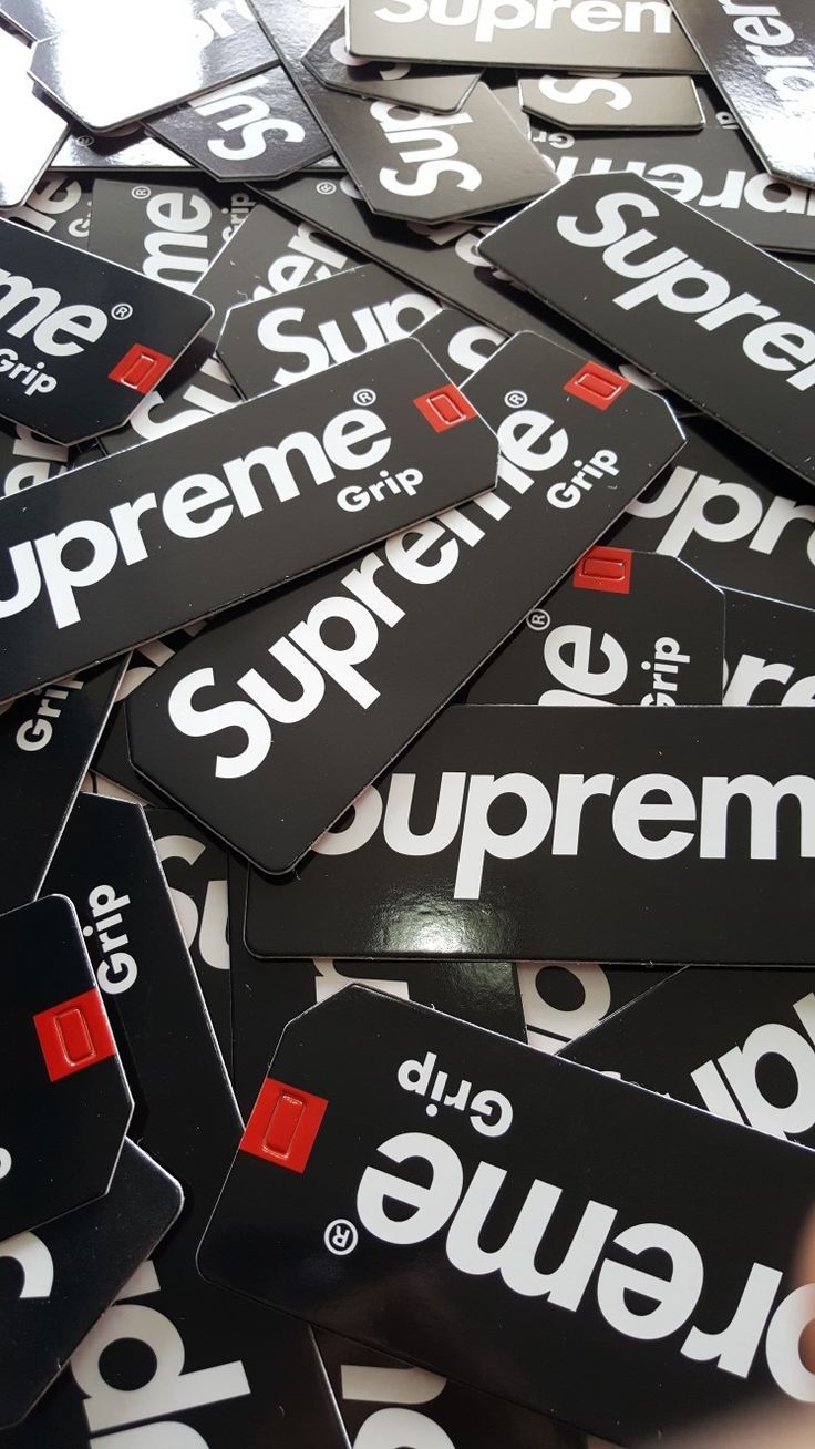 736x1308 Supreme Stickers and White. Tasarım