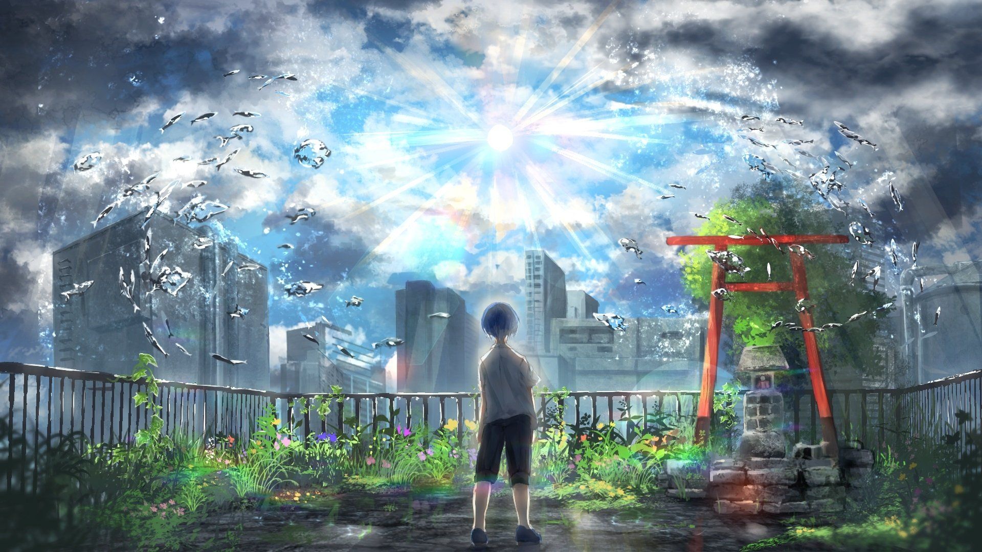 1920x1080 Hodaka's Journey with You HD Wallpaper