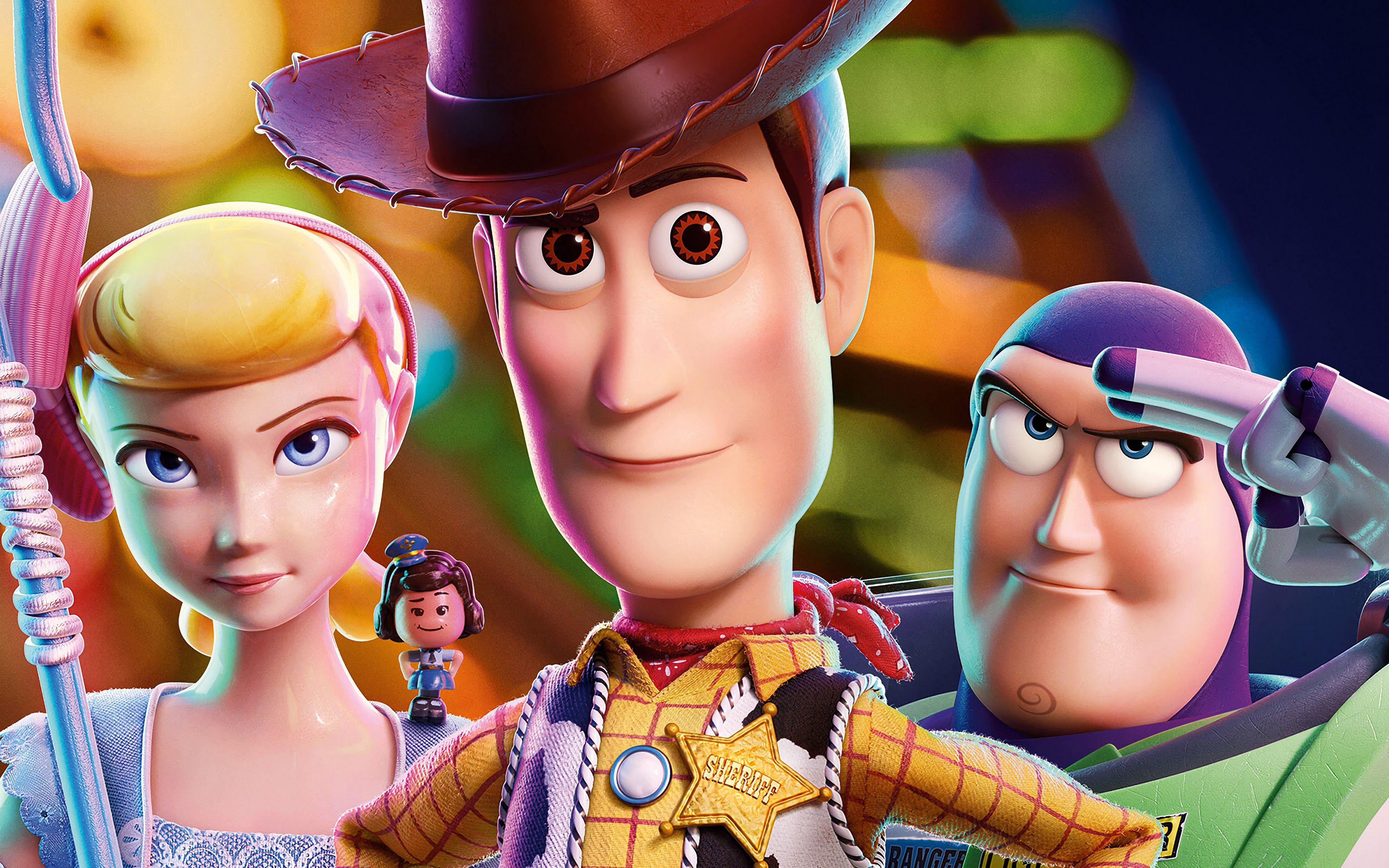 3840x2400 Toy Story 4 Woody Buzz Lightyear Bo Peep 4K Wallpaper HD
