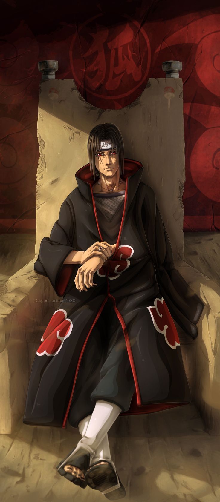 736x1681 Stunning Itachi Uchiha Artwork from Naruto. Fond d'écran téléphone, Fond d'ecran dessin, صور