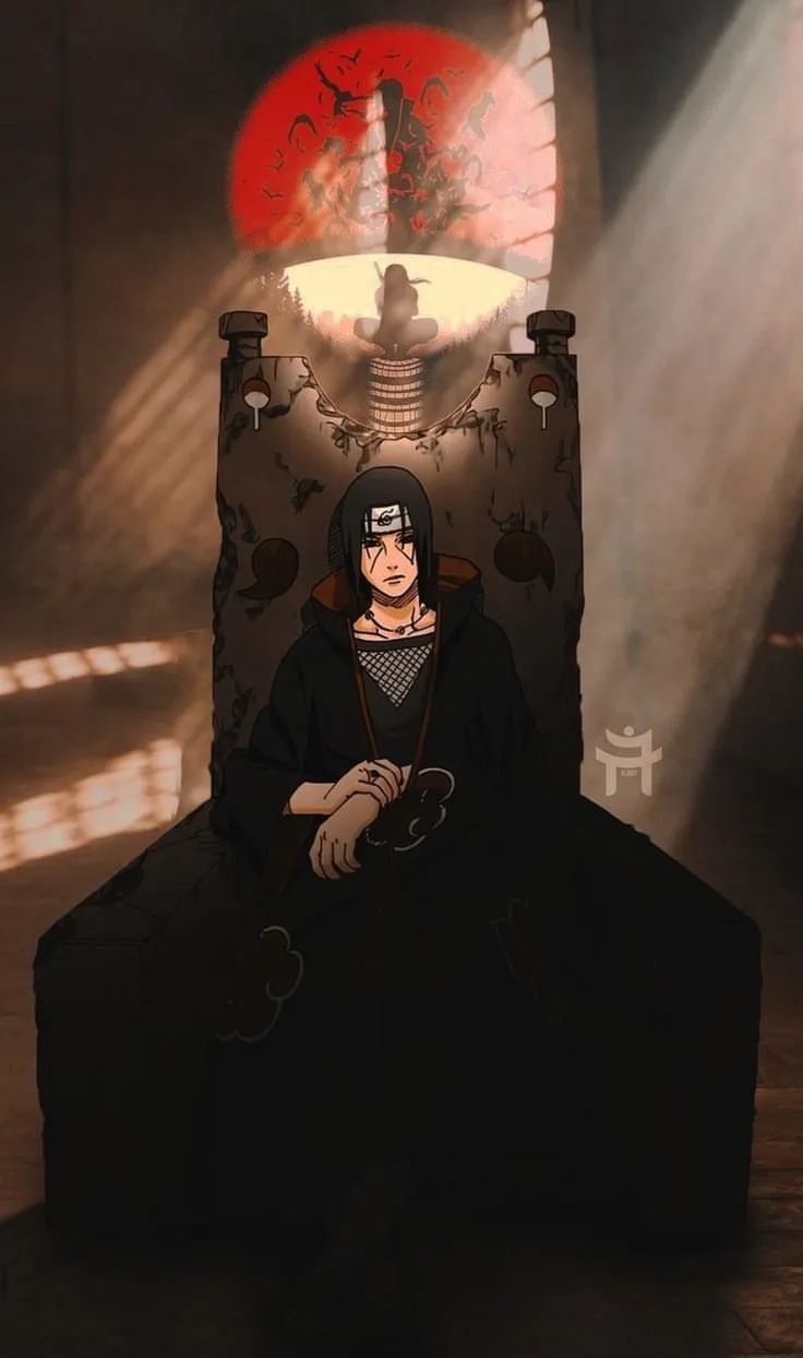 736x1244 Yata mirror itachi. Itachi sitting on throne tattoo, Itachi uchiha art, Itachi mangekyou sharingan