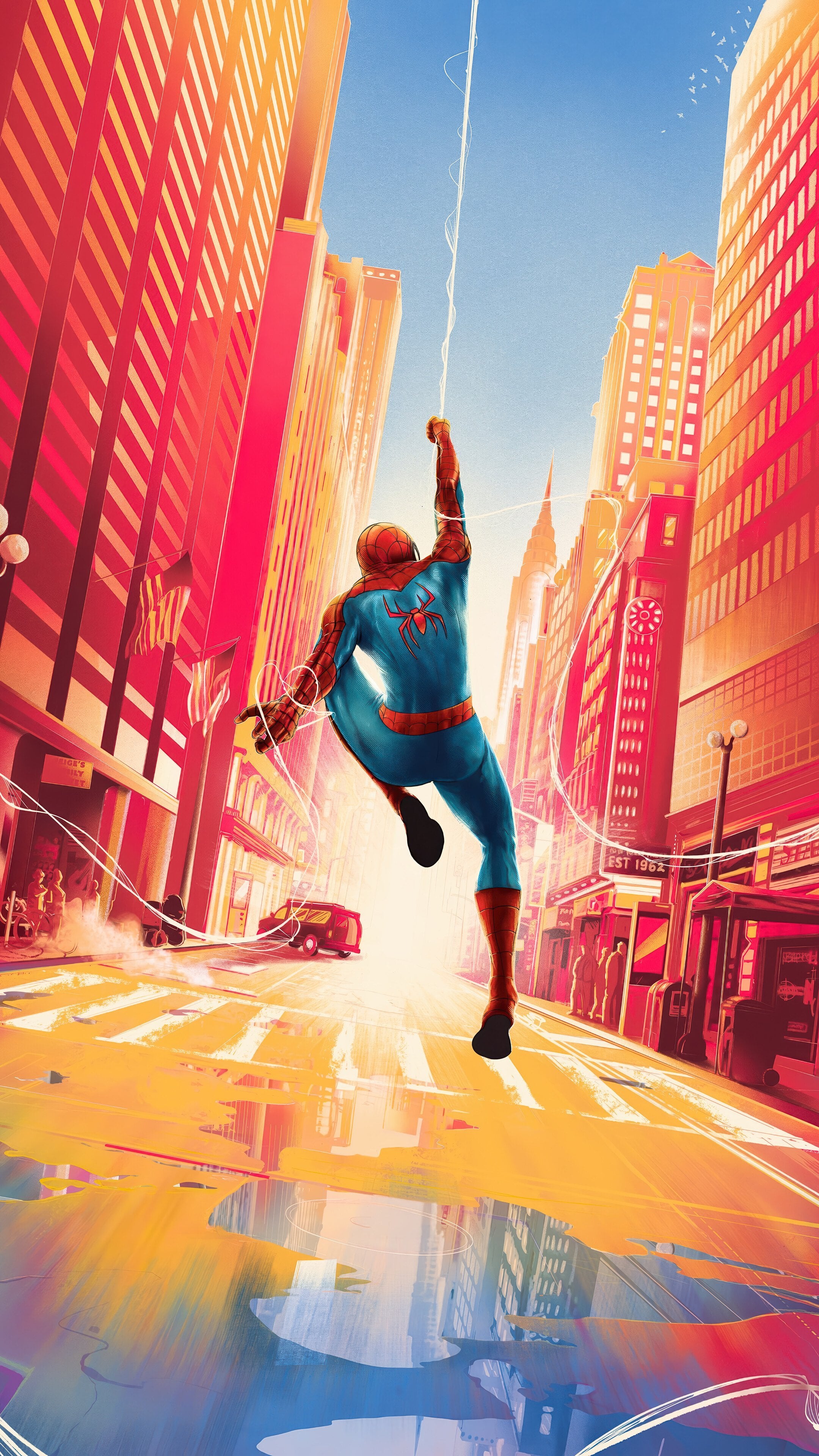 2160x3840 Spiderman Brand New Day Web Swing 4K Wallpaper Phone iPhone