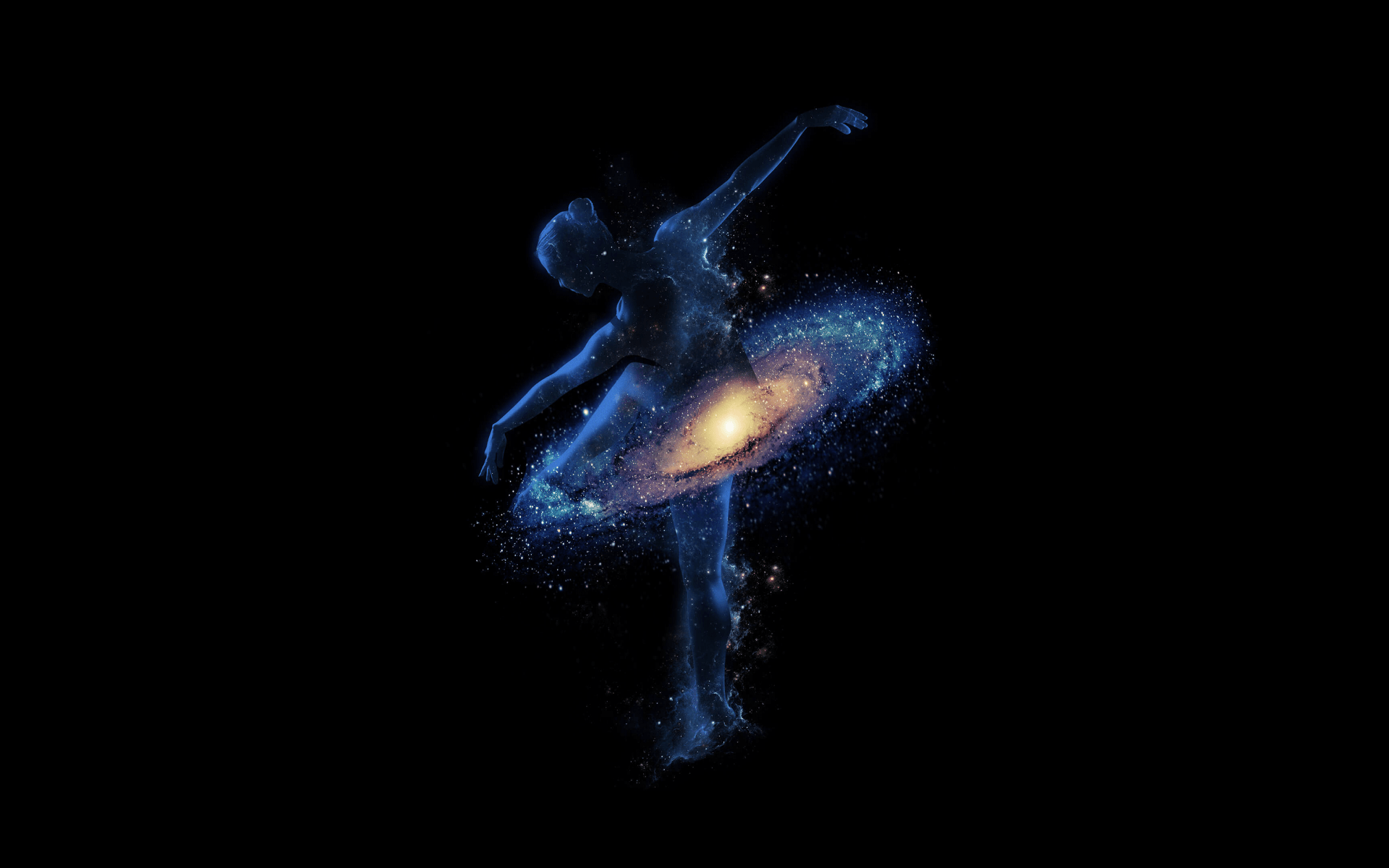 1920x1200 Galaxy Wallpaper 4K, Dance, Girl, Dream, Astronomical