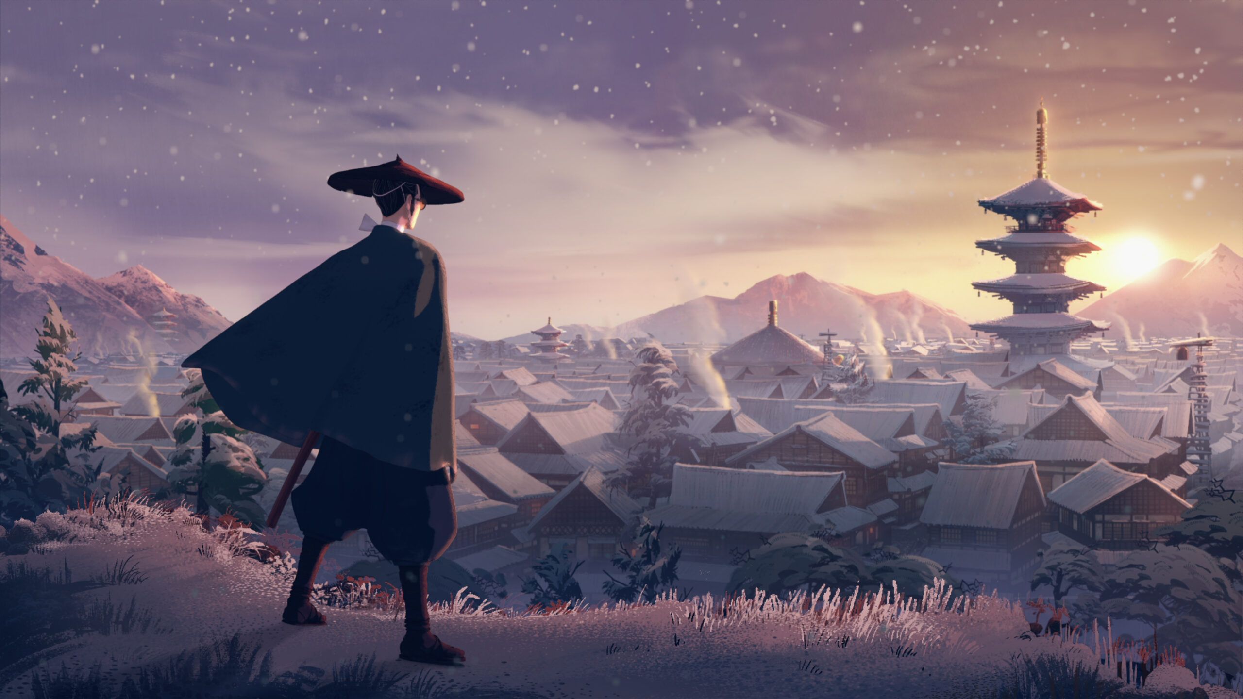 2560x1440 Aesthetic Samurai Desktop Wallpaper