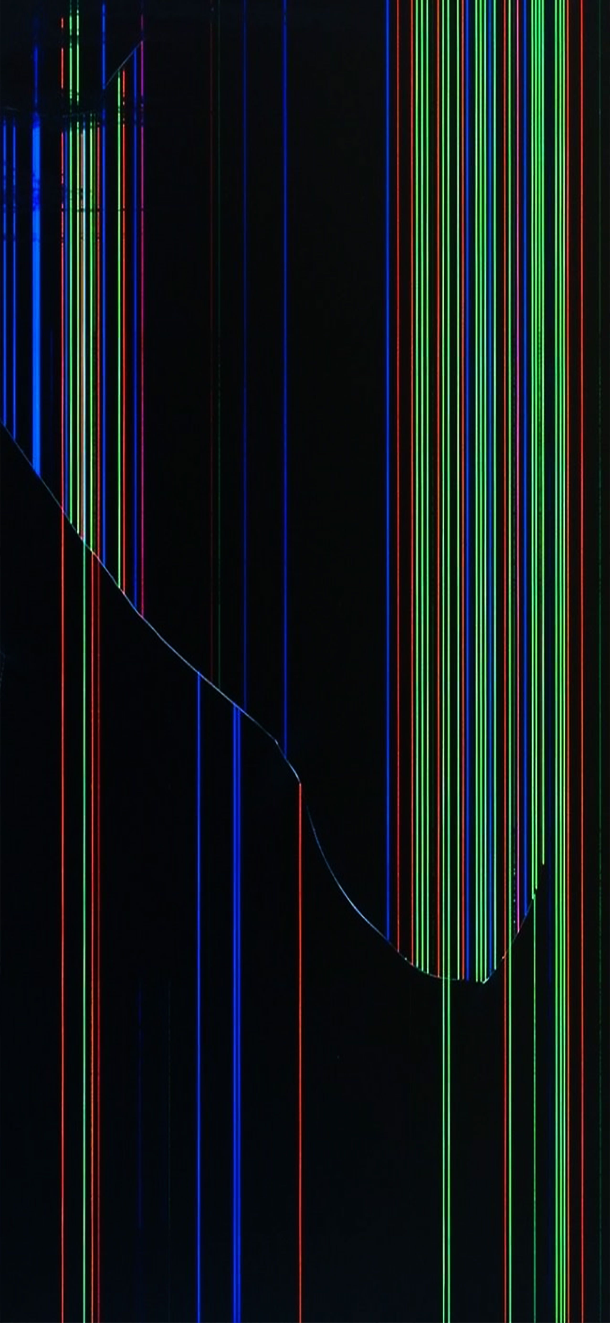 2556x5541 Broken Cracked Screen Wallpaper For iPhone, iPad or Tablets