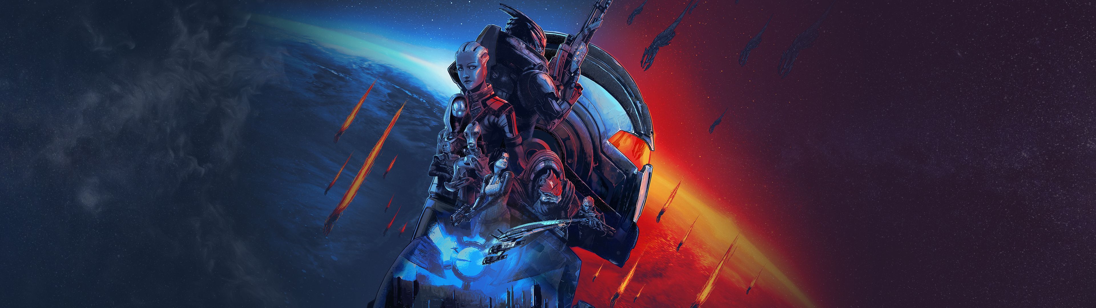 3840x1080 I Made A Quick And Dirty Duel Screen Wallpaper Out Of The Legendary Cover Art If Anyone Is Interested (3840x1080)