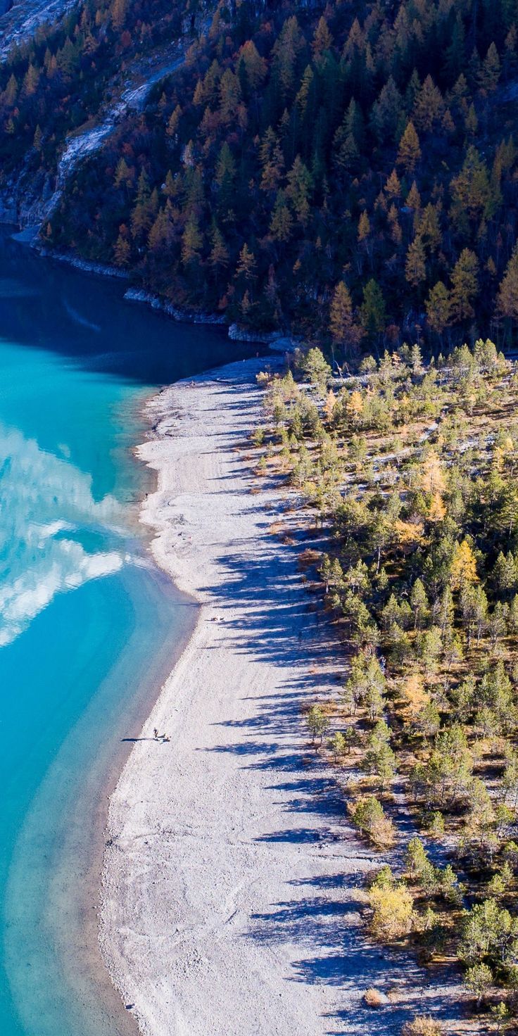 736x1472 Oeschinensee, Kandersteg, Switzerland, lake, aerial view, nature, 1080x2160 wallpaper