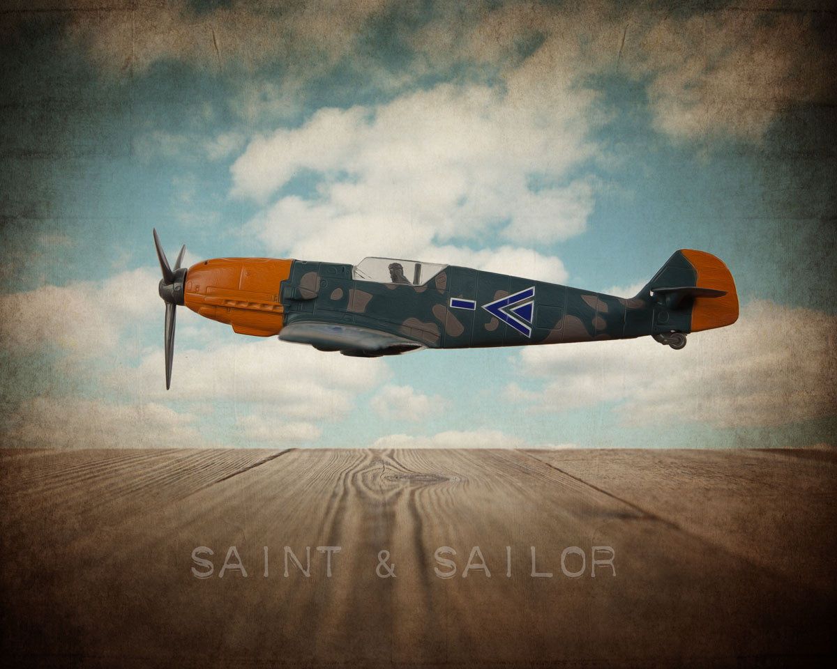 1200x960 Vintage WWII Airplane German BF 109. Saint & Sailor Studios