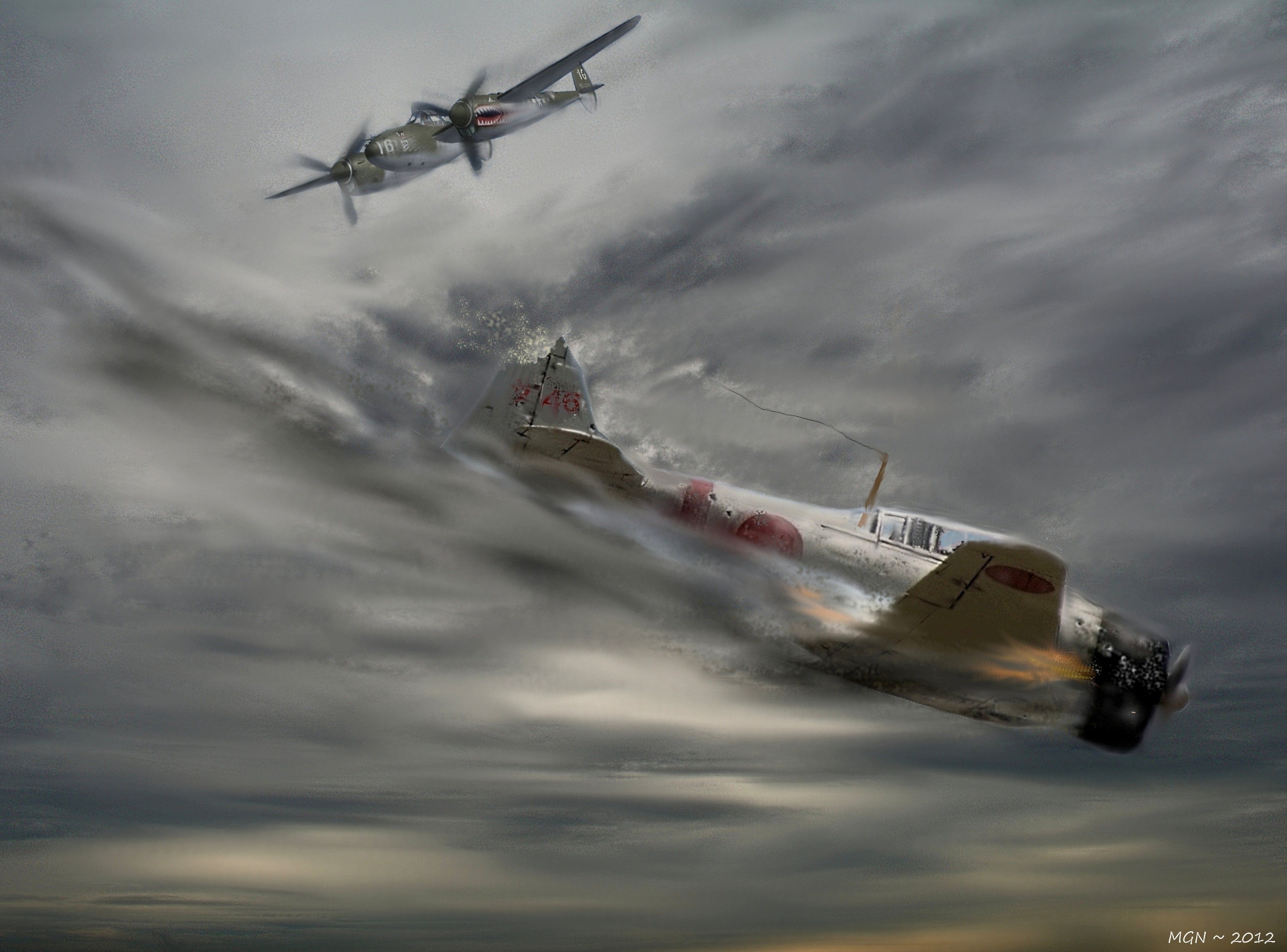 4026x2979 drawing, War, Battle, Art, Planes, Ww War, Military Wallpaper HD / Desktop and Mobile Background