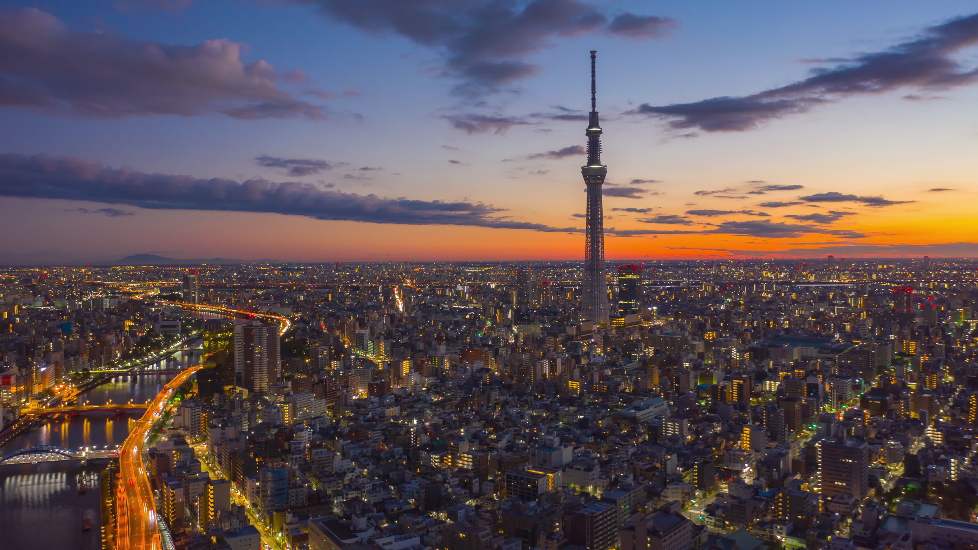 3840x2160 Japan Skyline Wallpaper