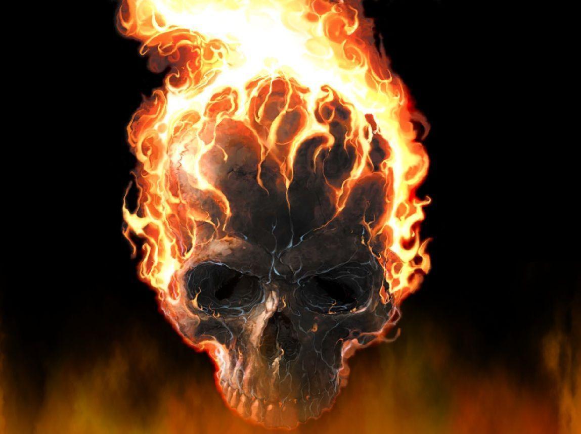 1149x859 Skull Fire Wallpaper
