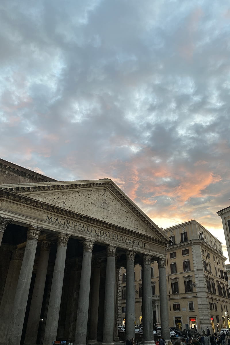 800x1200 In Rome, building, outside, people, sky, HD phone wallpaper