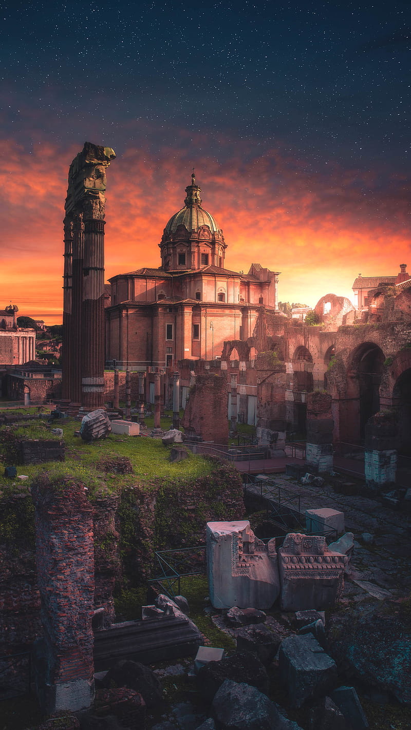 800x1422 HD the roman forum wallpaper