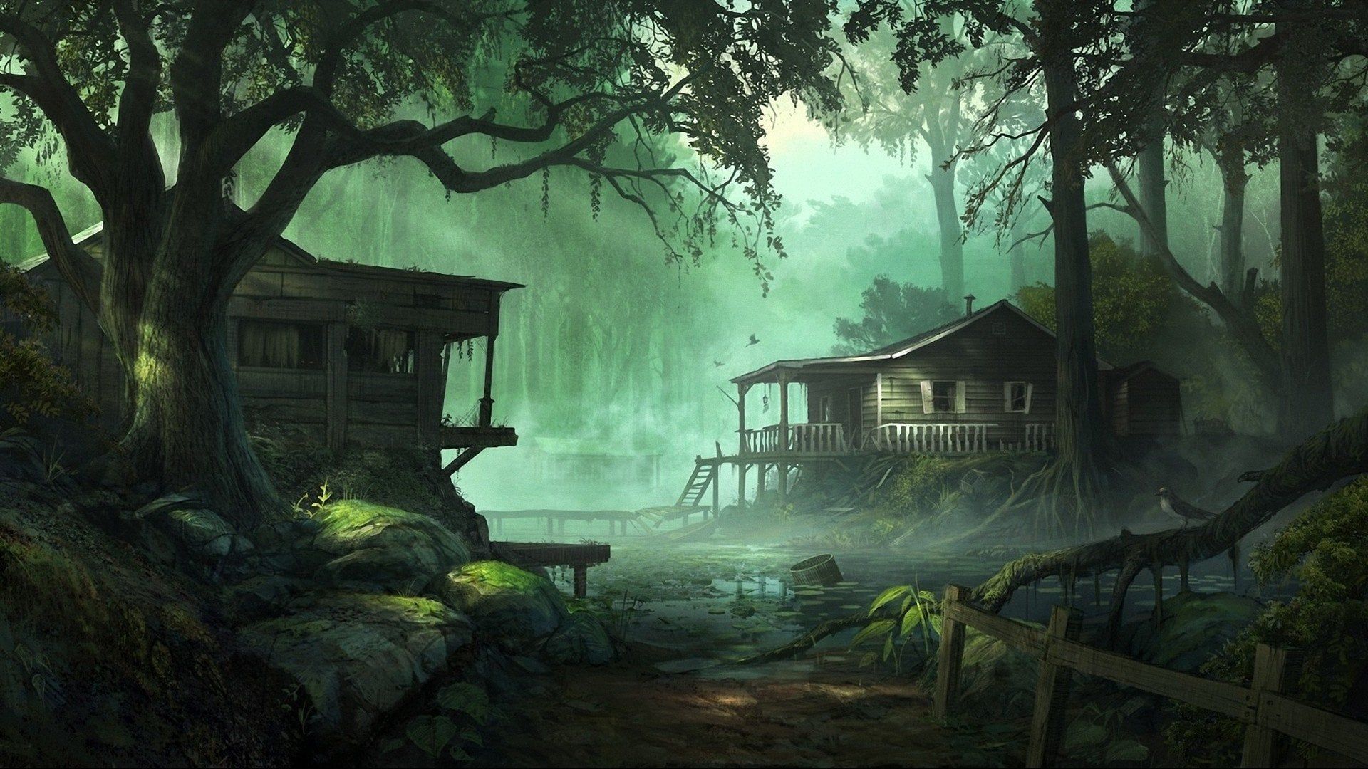 1920x1080 Dark Green Nature Wallpaper[1920 × 1080]