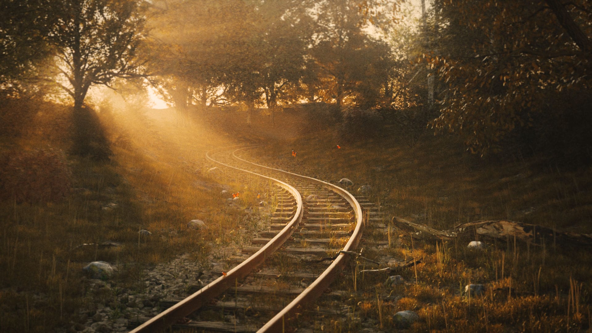 1920x1080 Abandoned Train Tracks