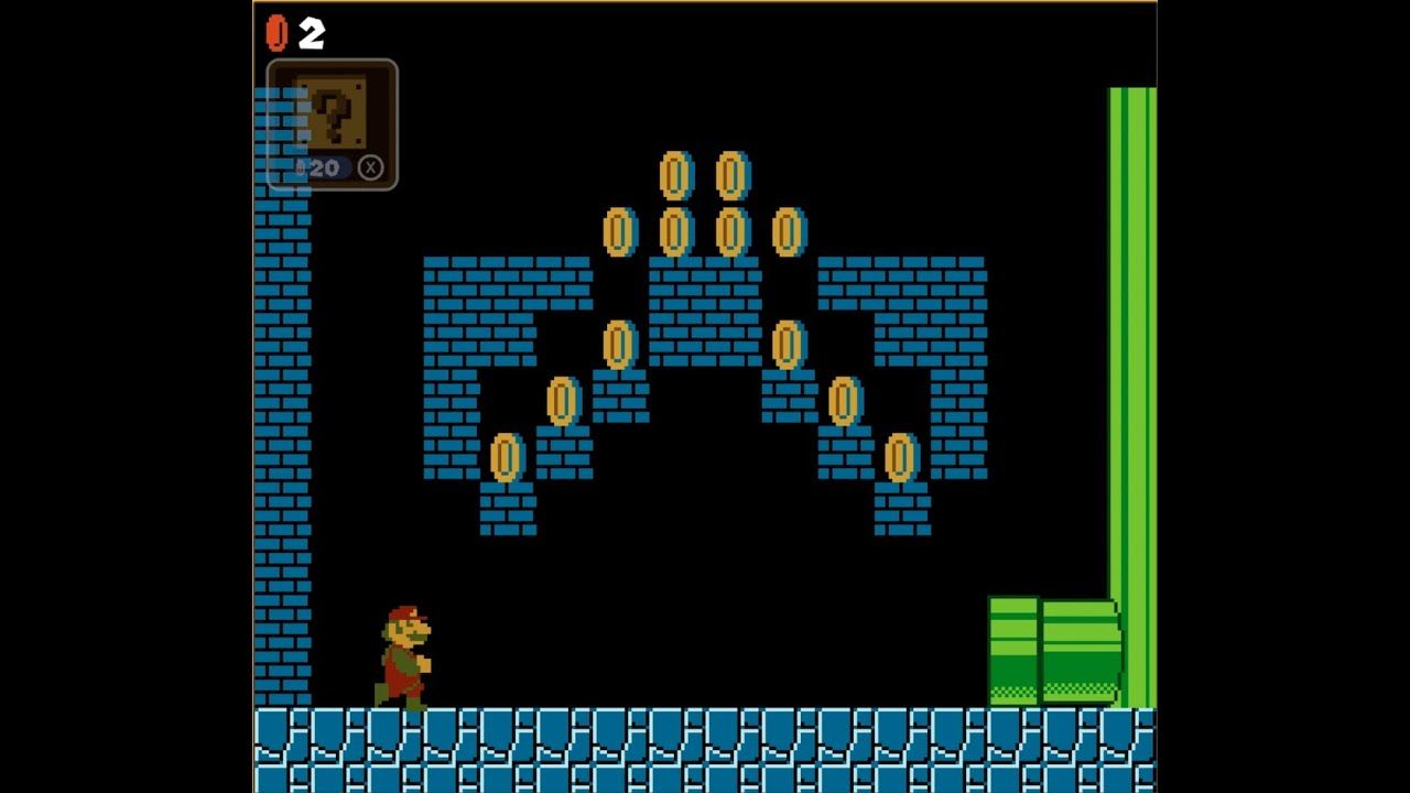 1280x720 Super Mario Bros 35: Early level hidden blocks