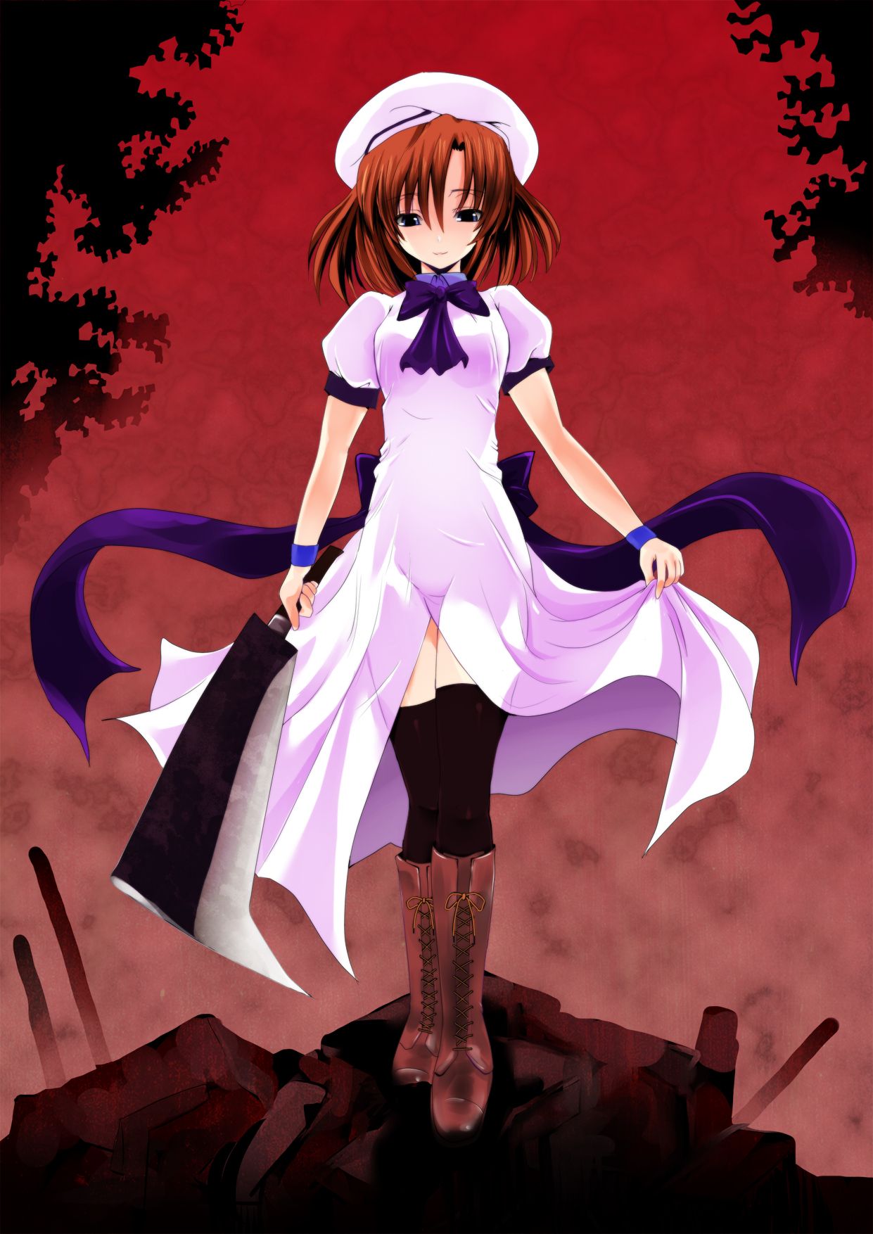 1241x1754 Ryuuguu Rena no Naku Koro ni Wallpaper by 07th Expansion Anime Image Board
