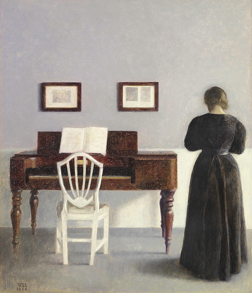 880x1024 1901 paintings by vilhelm hammershoi Image: PICRYL Domain Media Search Engine Public Domain Search