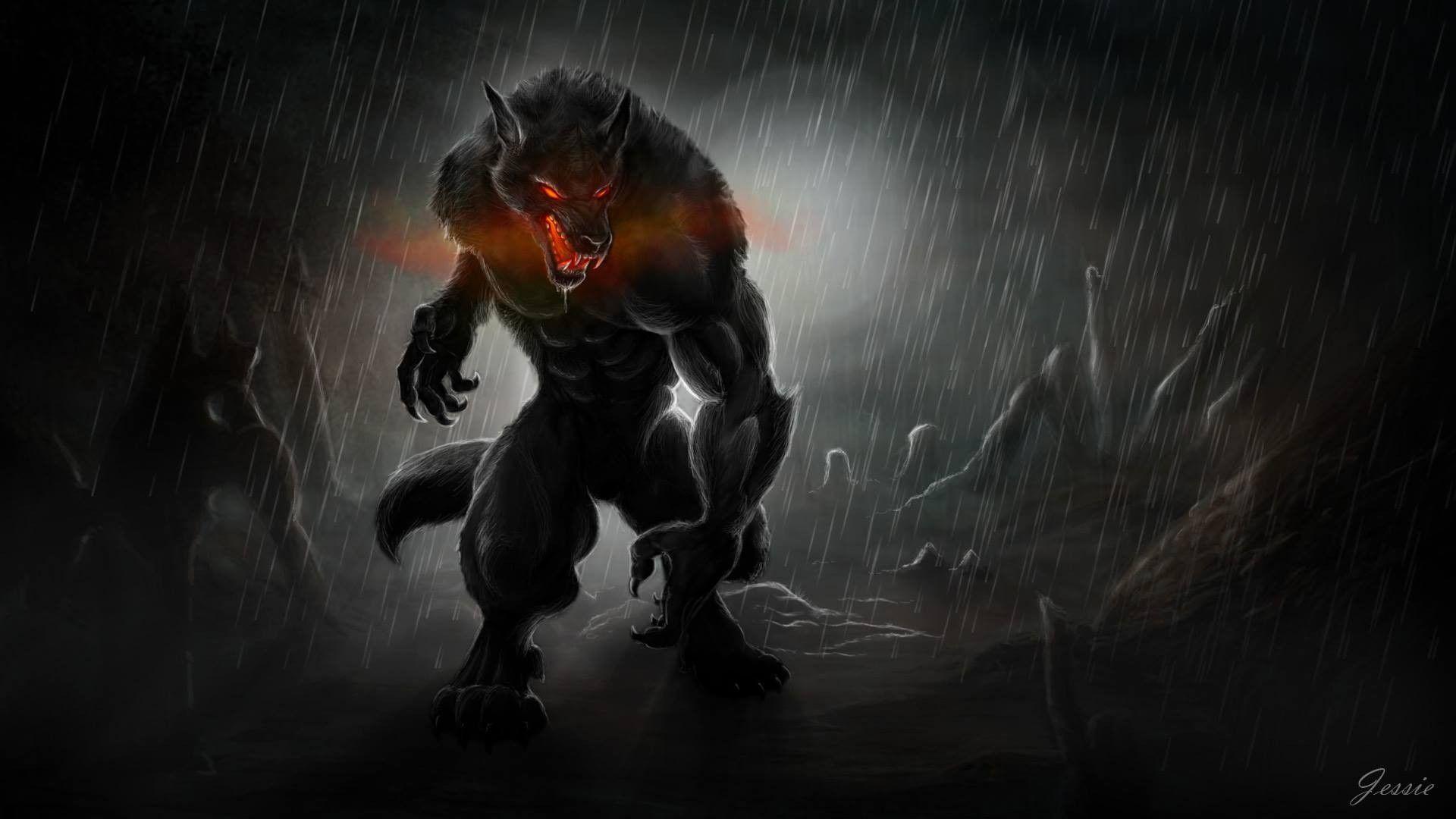 1920x1080 werewolves, Dark, Creature, Fantasy art Wallpaper HD / Desktop and Mobile Background