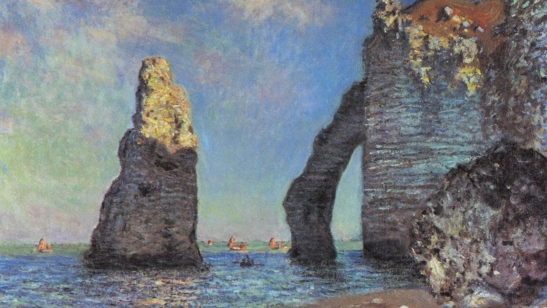 1920x1080 French traditional art claude monet impressionism sea wallpaper