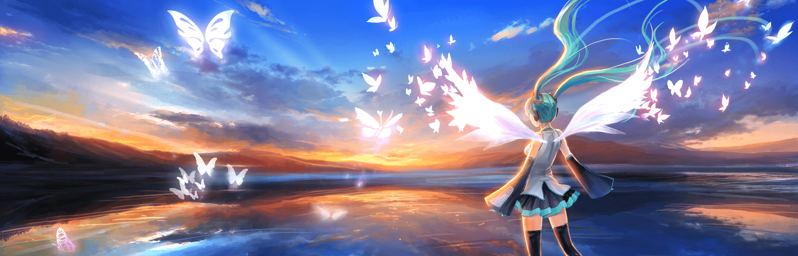 2800x900 anime dual monitor wallpaper. かわいいペット, かわいい, ペット