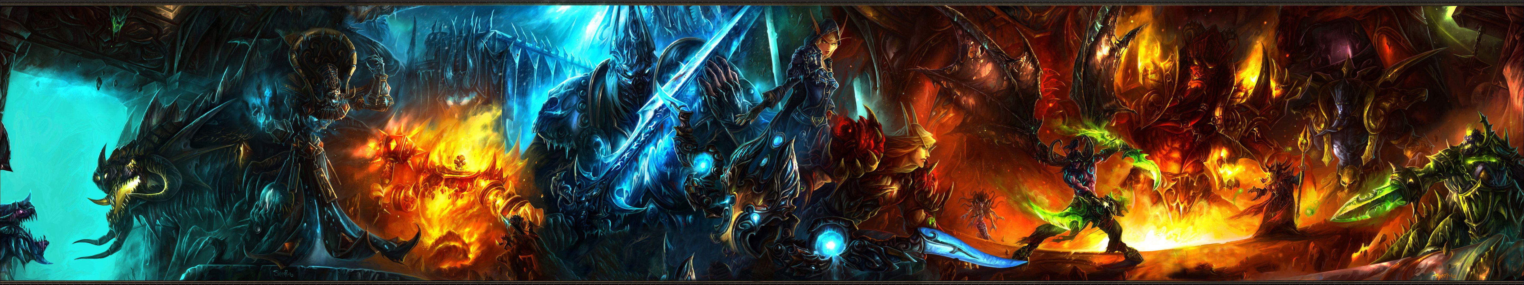 5760x1080 Warhammer Monitor Dual Screen fantasy warriors battles weapons sword wallpaperx1080